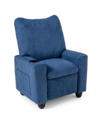 Kids Toddler Recliner Chair with Adjustable 105degree(s)-140degree(s) Backrest Footrest and Cup Holder