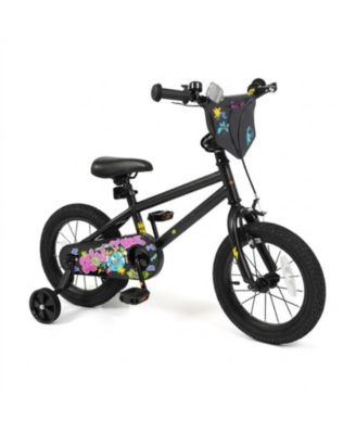 14-Inch Kids Bike with Detachable Training Wheels and Dual Brakes, Ages 3-5