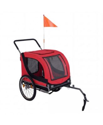 2-in-1 Pet Bike Trailer and Stroller with Universal Bicycle Coupler