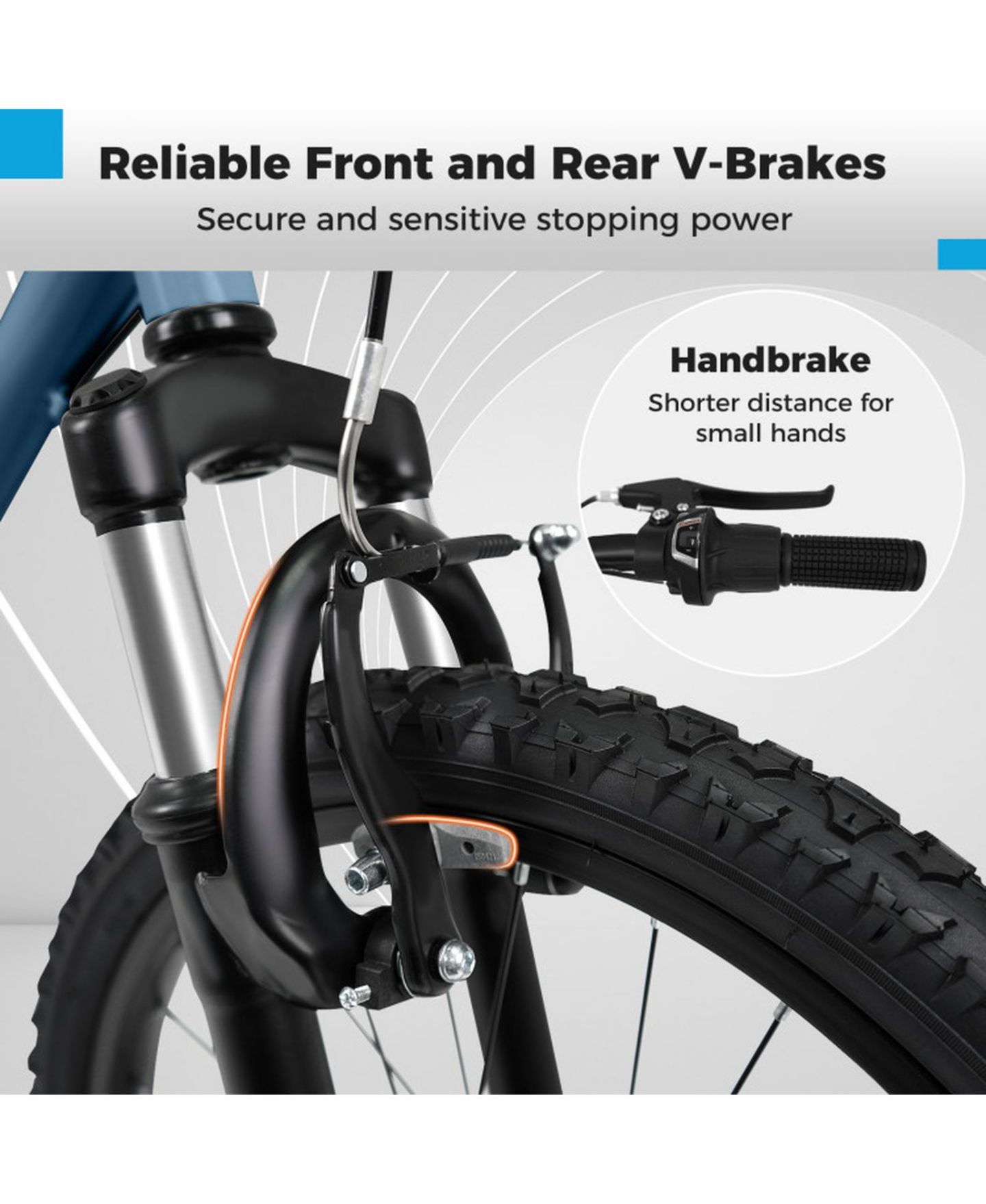 Детская игрушка HONGGE 24-Inch Youth Mountain Bike with Front-Suspension Fork, Shimano 6-Speed, and Adjustable Fit, Ages 8+, цвет: Тёмно-синий — фото 4