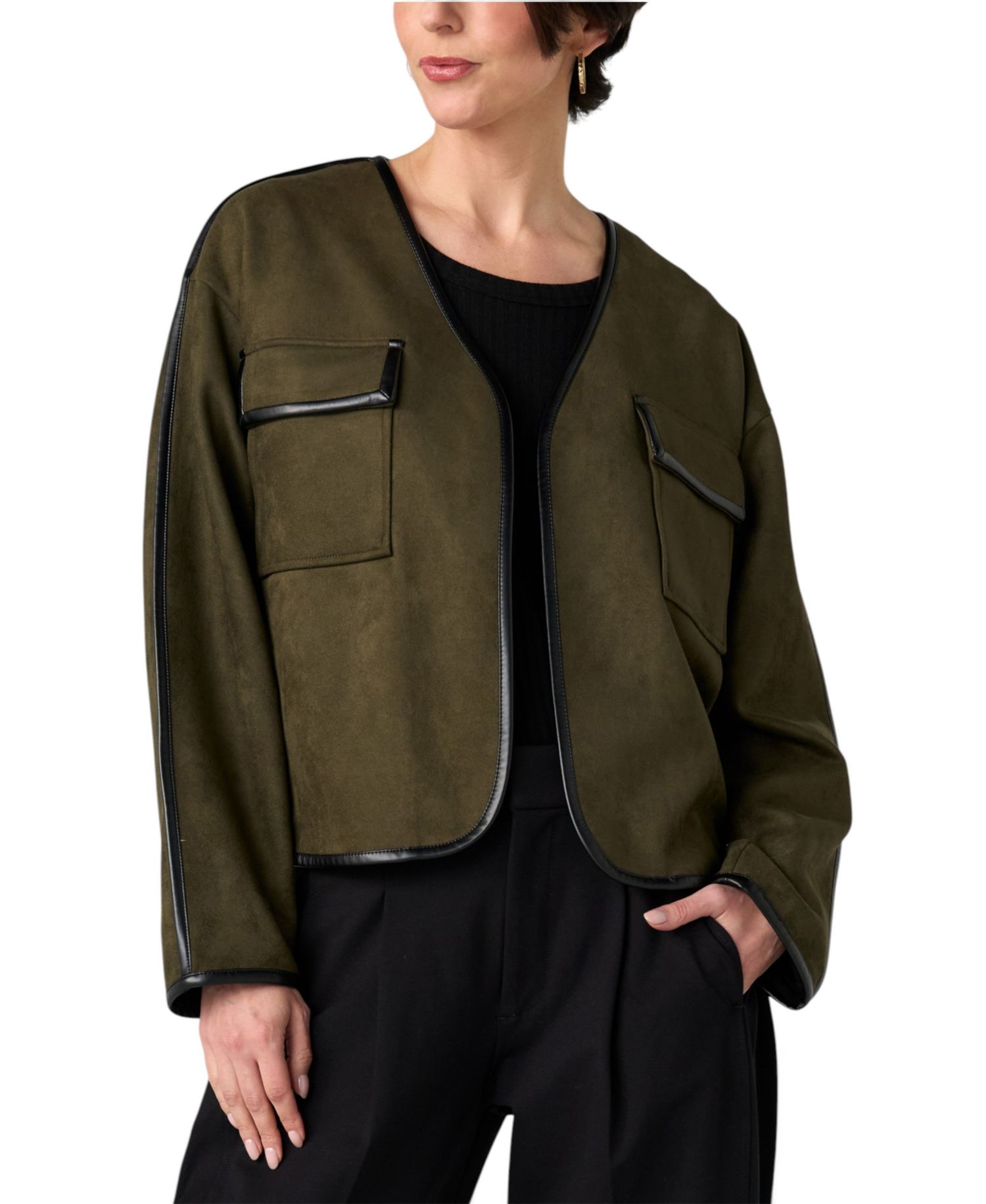 Women's Faux Suede Relaxed Jacket