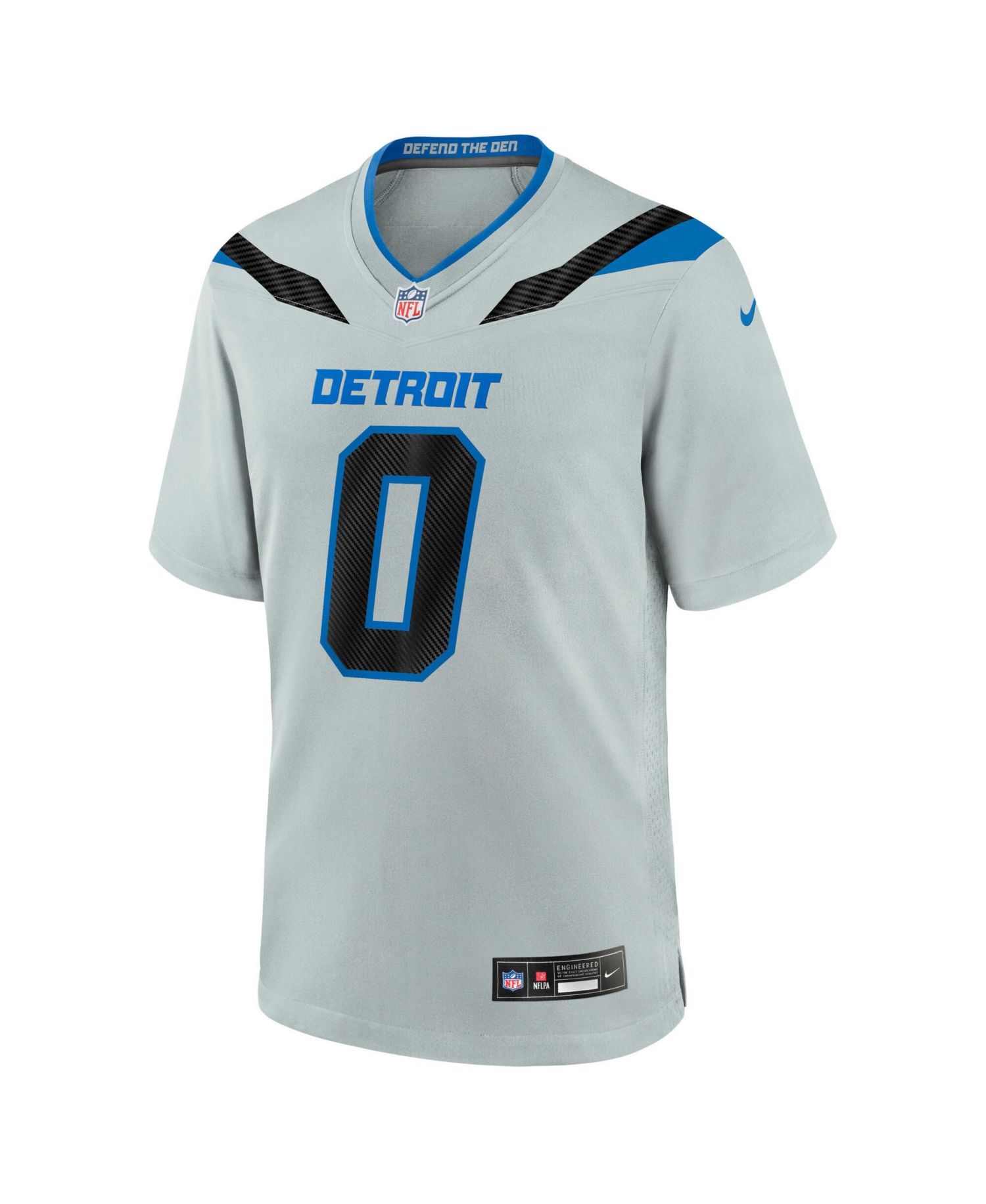 Men's Jahmyr Gibbs Silver Detroit Lions 2026 Rivalries Collection Game Jersey