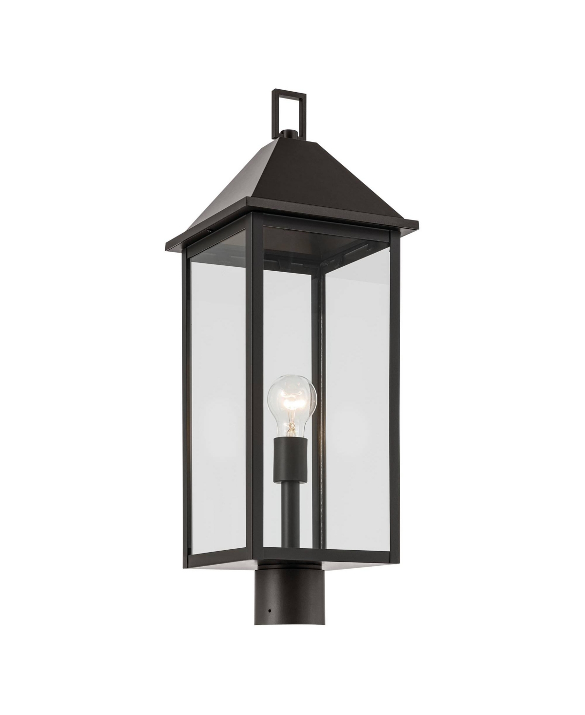 Kichler Prin 25 Inch 1 Light Outdoor Post Light with Clear Glass in Olde Bronze