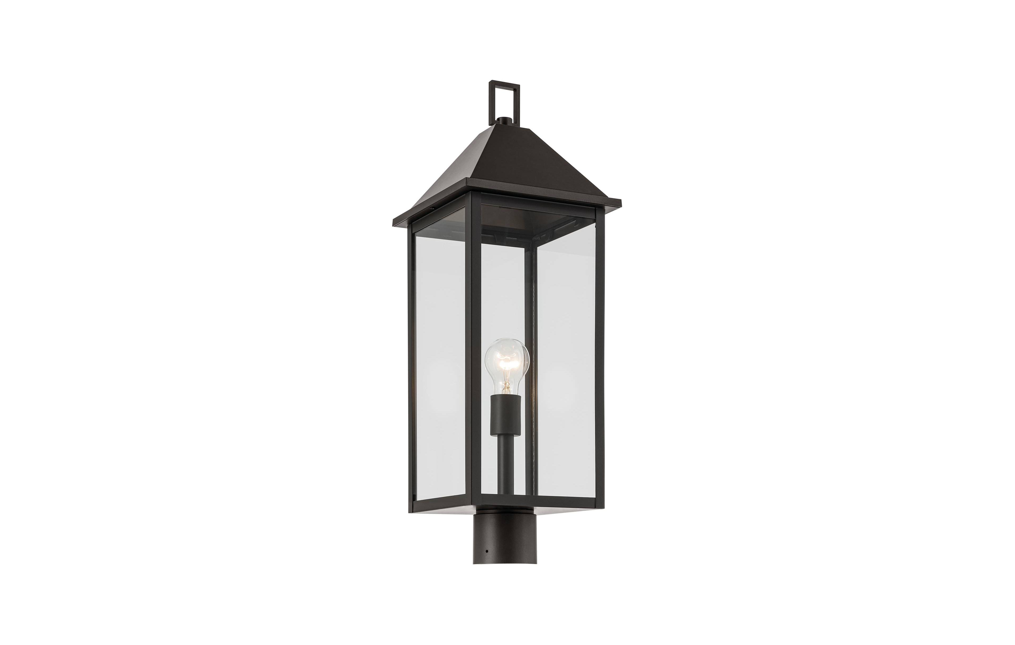 Kichler Prin 25 Inch 1 Light Outdoor Post Light with Clear Glass in Olde Bronze