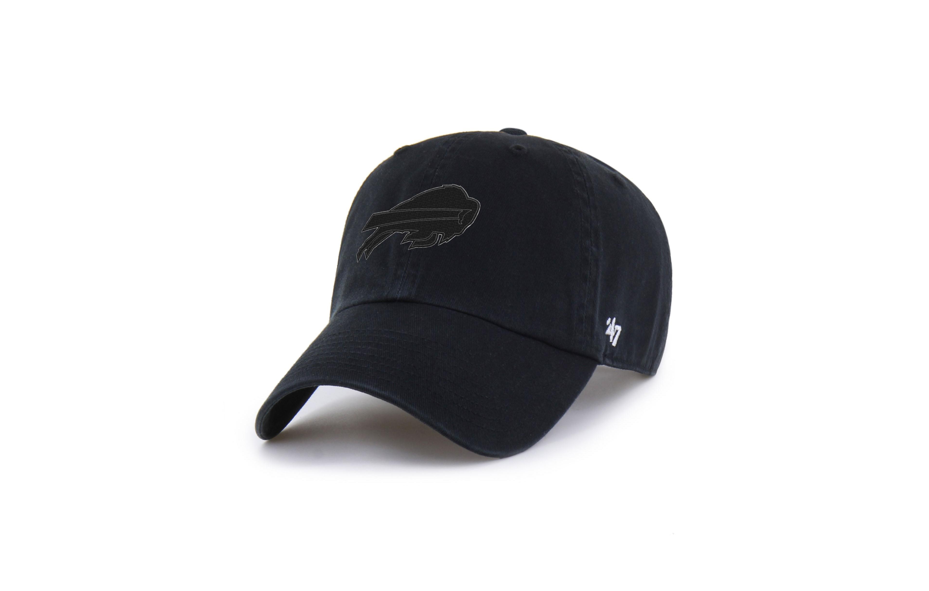 '47 Brand Men's Black Buffalo Bills Tonal Clean Up Adjustable Hat