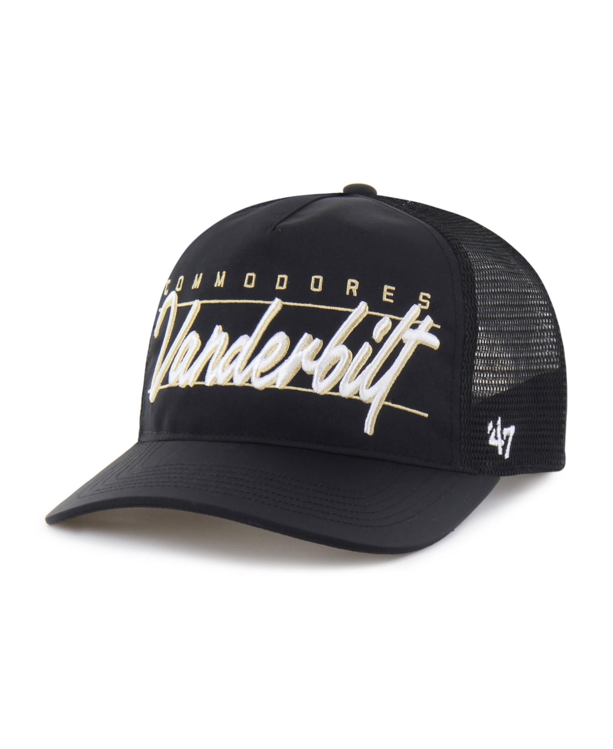 '47 Brand Men's and Women's Black Vanderbilt Commodores brrr° Condor Mesh Hitch Adjustable Hat