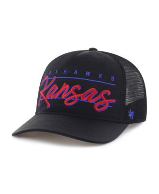 Men's and Women's '47 Black Kansas Jayhawks brrr&deg; Condor Mesh Hitch Adjustable Hat