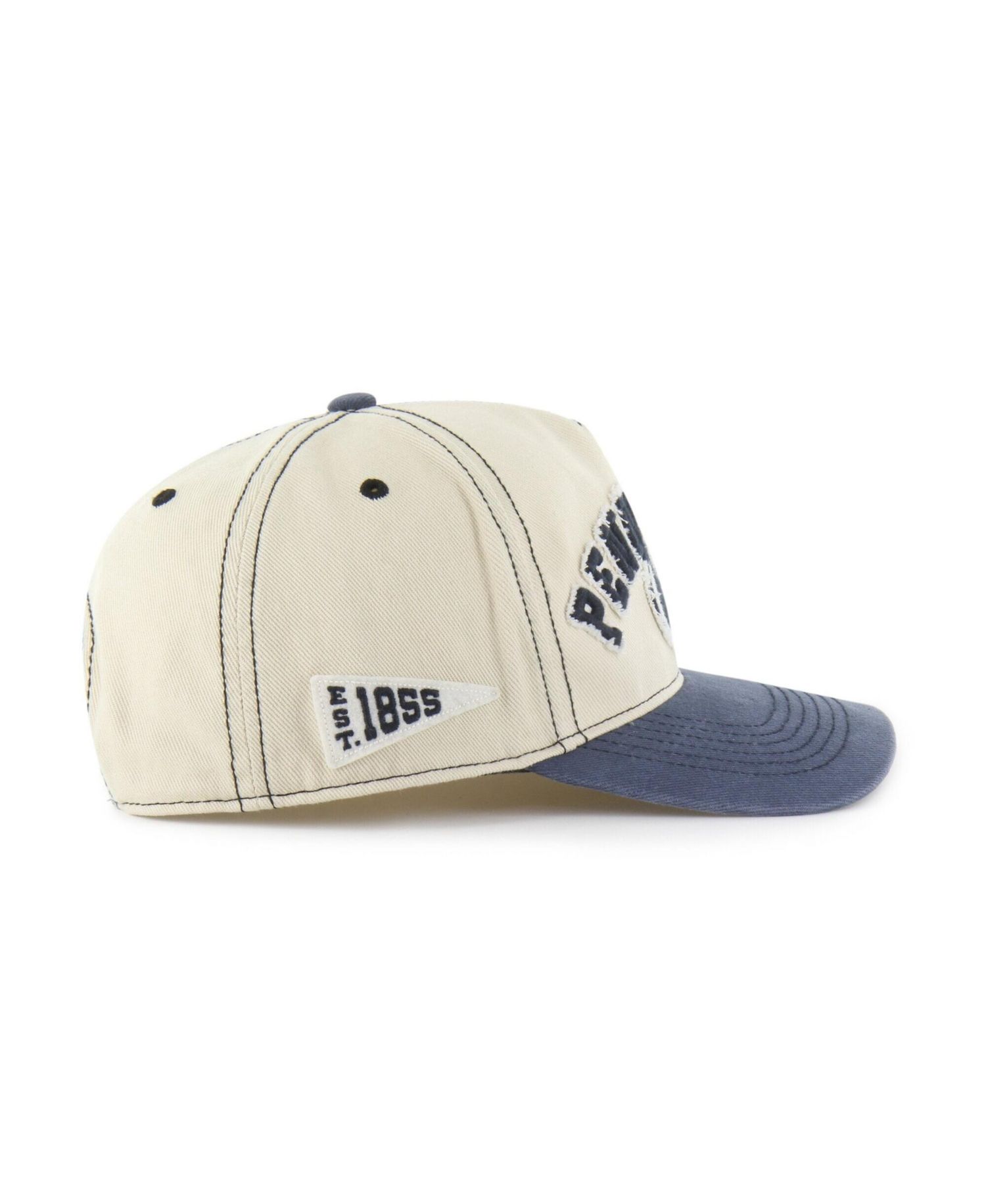Men's and Women's '47 Tan/Navy Penn State Nittany Lions Well-Worn Calderwood Hitch Adjustable Hat