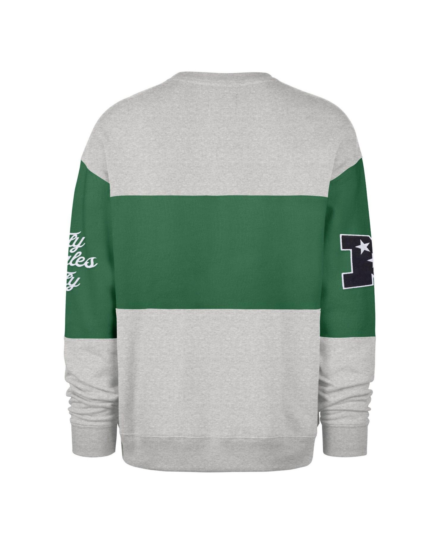 Men's '47 Kelly Green/Heather Gray Philadelphia Eagles Blockfield Maximalist Sweatshirt