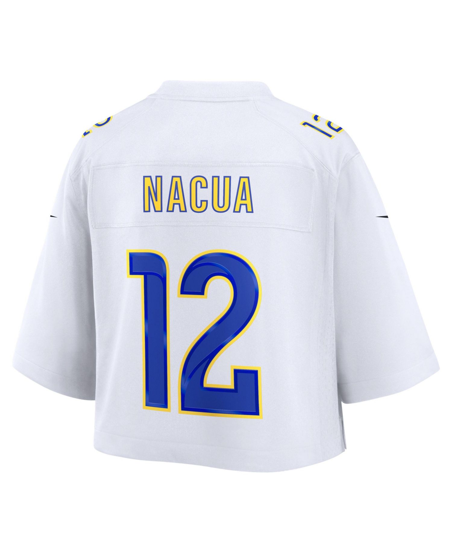 Women's Puka Nacua White Los Angeles Rams Cropped Fashion Game Jersey