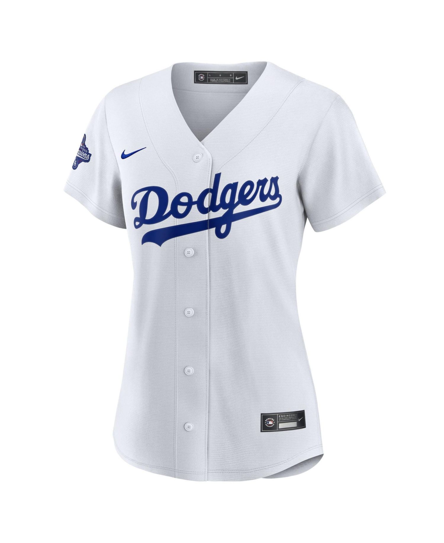 Women's Clayton Kershaw White Los Angeles Dodgers Home 2025 World Series Champions Replica Jersey