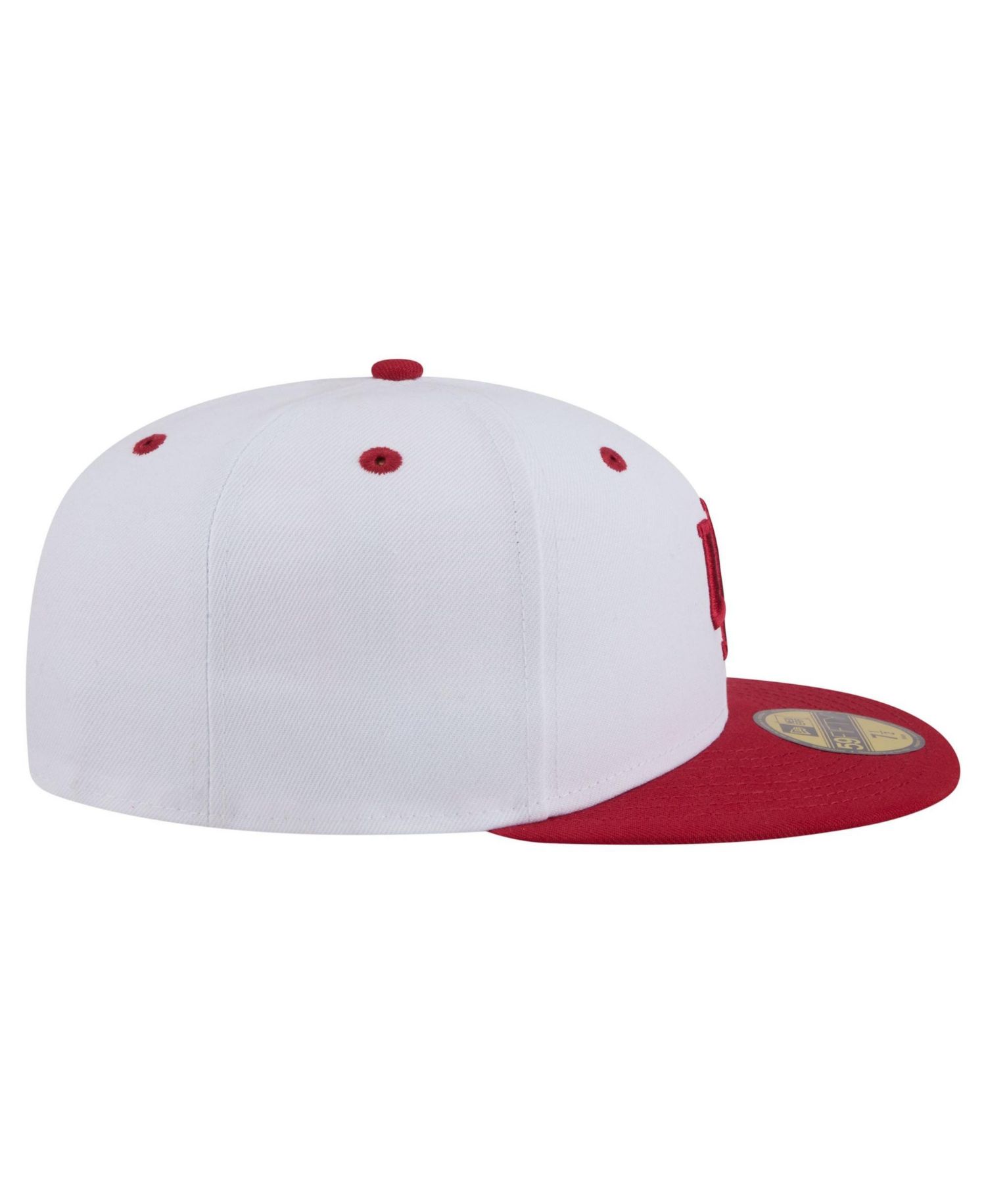 Men's White/Crimson Indiana Hoosiers On-Field Baseball Fitted Hat