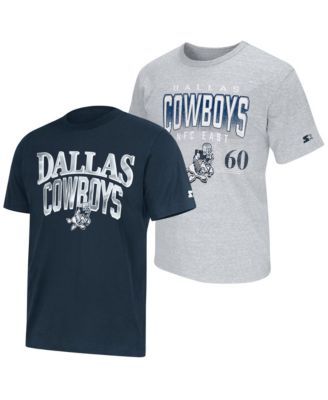 Men's Navy/Heather Gray Dallas Cowboys Two-Pack Logo T-Shirt Set