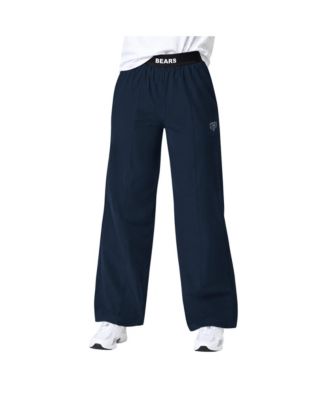 Women's Navy Chicago Bears Athleisure Wide-Leg Trousers