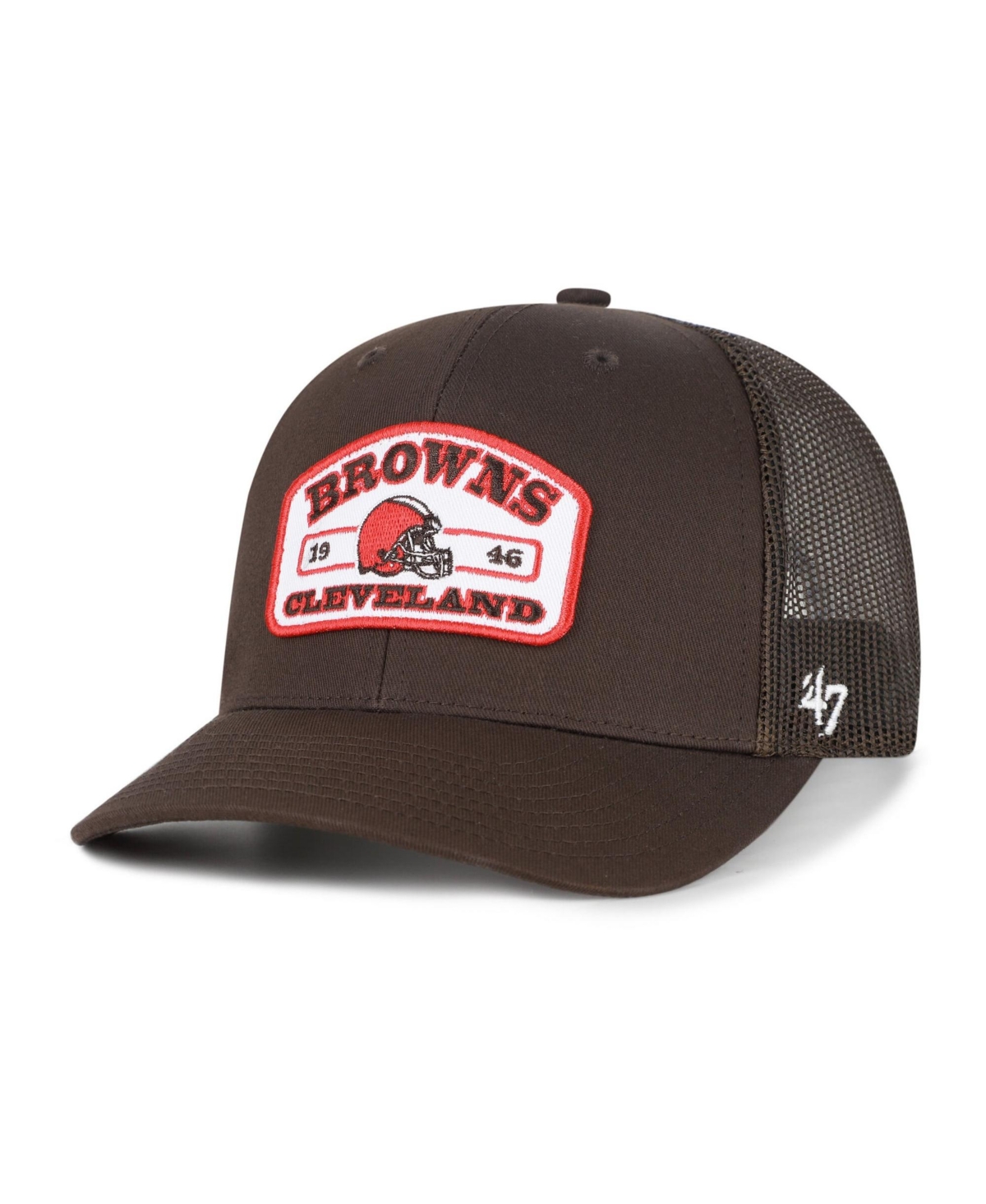 '47 Brand Men's Brown Cleveland Browns Roadway Adjustable Trucker Hat - Brown