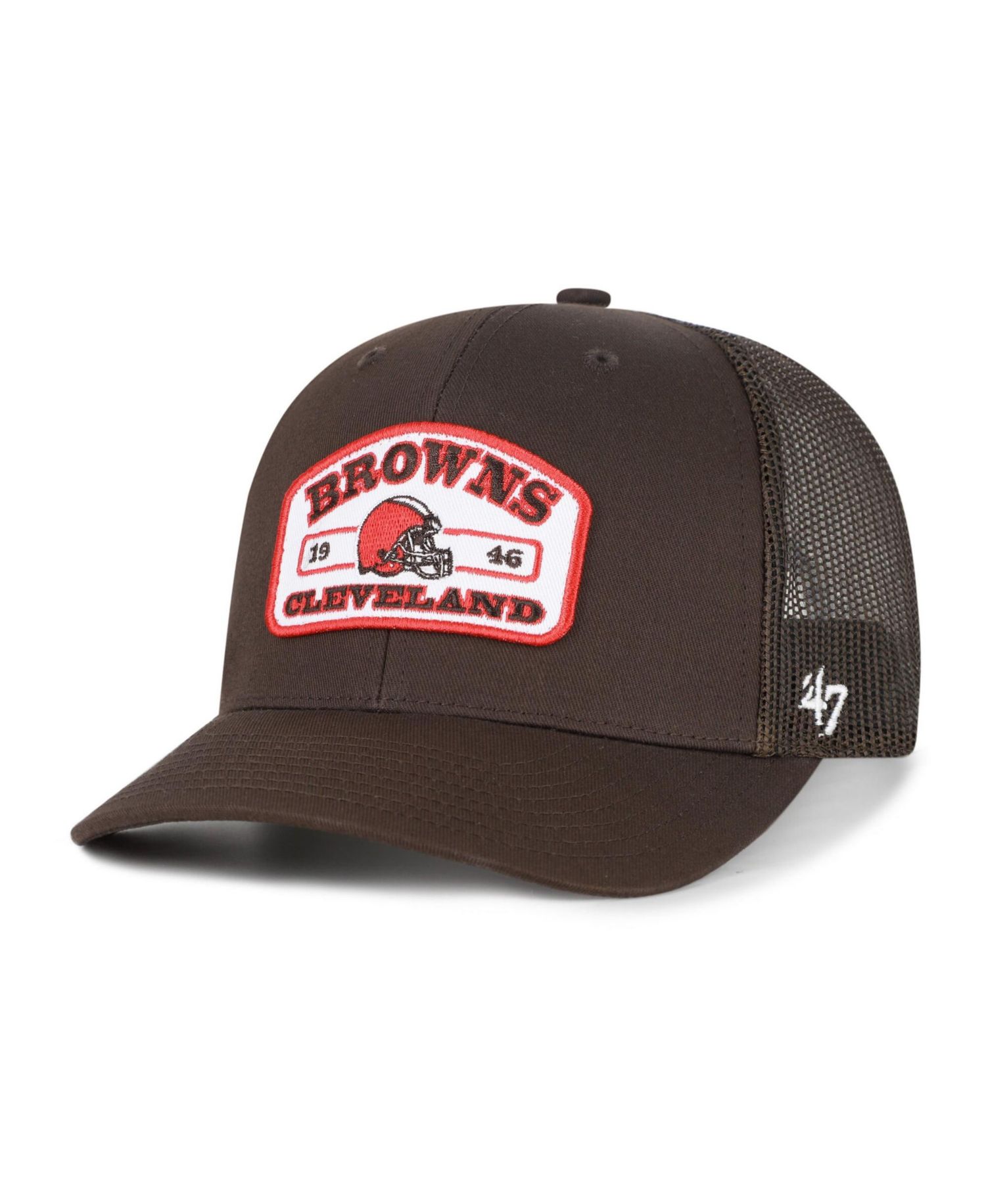 Men's '47 Brown Cleveland Browns Roadway Adjustable Trucker Hat