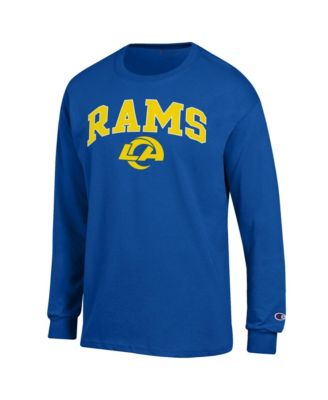 Men's Royal Los Angeles Rams Arch Over Logo Long Sleeve T-Shirt
