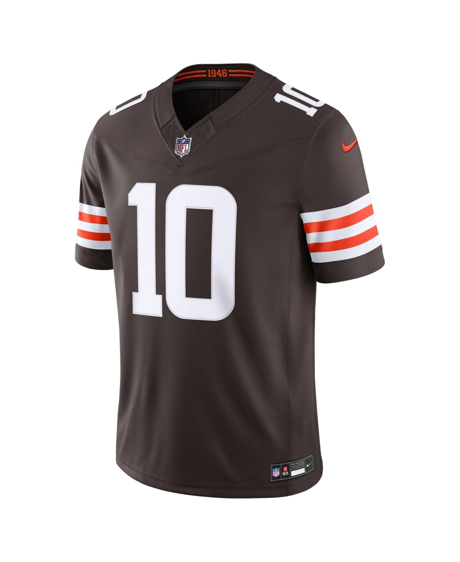 Men's Quinshon Judkins Brown Cleveland Browns Team Vapor F.U.S.E. Stitched Limited Jersey
