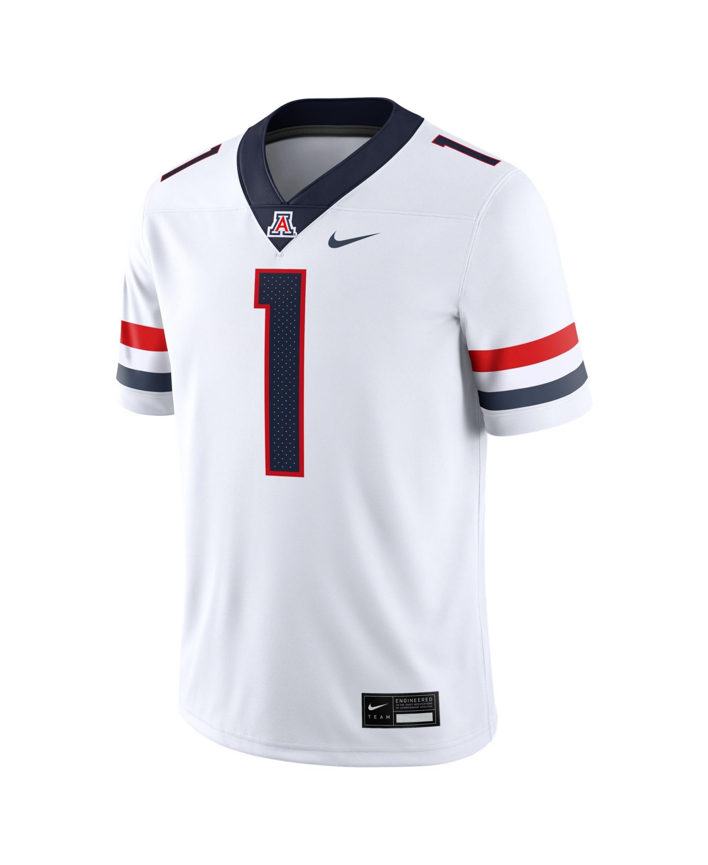 Мужской топ Nike #1 Navy Arizona Wildcats Home Game Football Jersey — фото 2