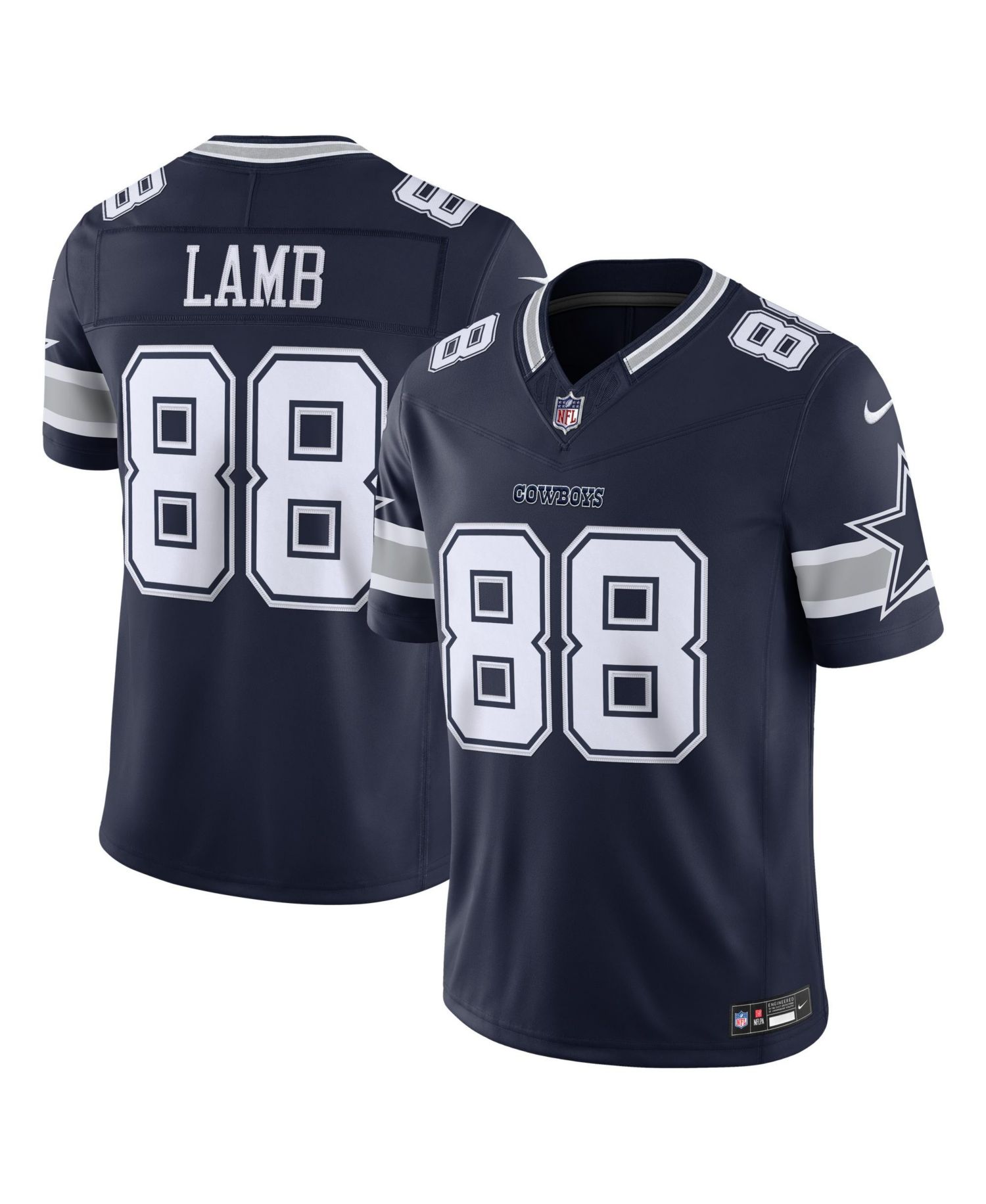Men's CeeDee Lamb Navy Dallas Cowboys Team Vapor F.U.S.E. Stitched Limited Jersey