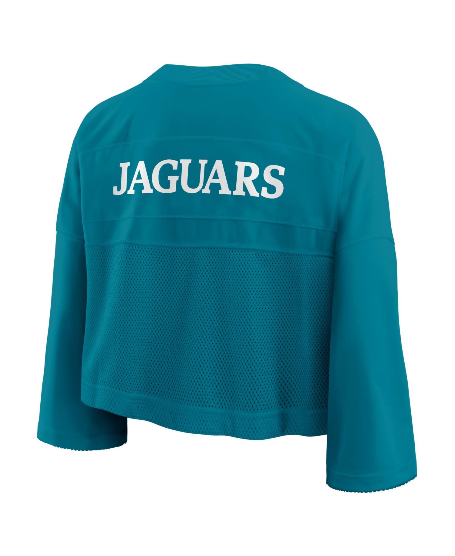 Women's Teal Jacksonville Jaguars Rewind Cropped Mesh Dri-FIT Fashion Jersey