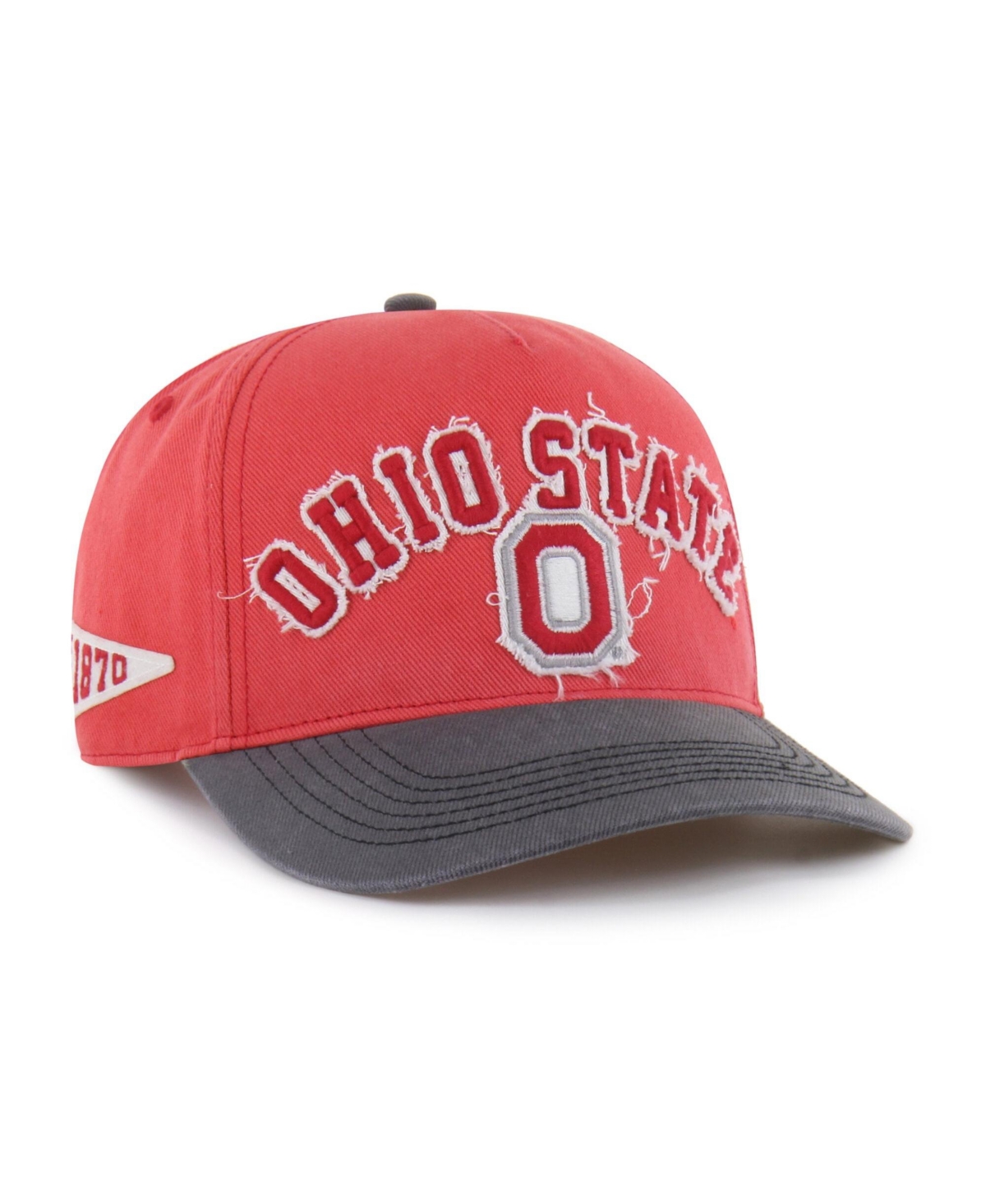 '47 Brand Men's and Women's Red/Black Ohio State Buckeyes Well-Worn Calderwood Hitch Adjustable Hat