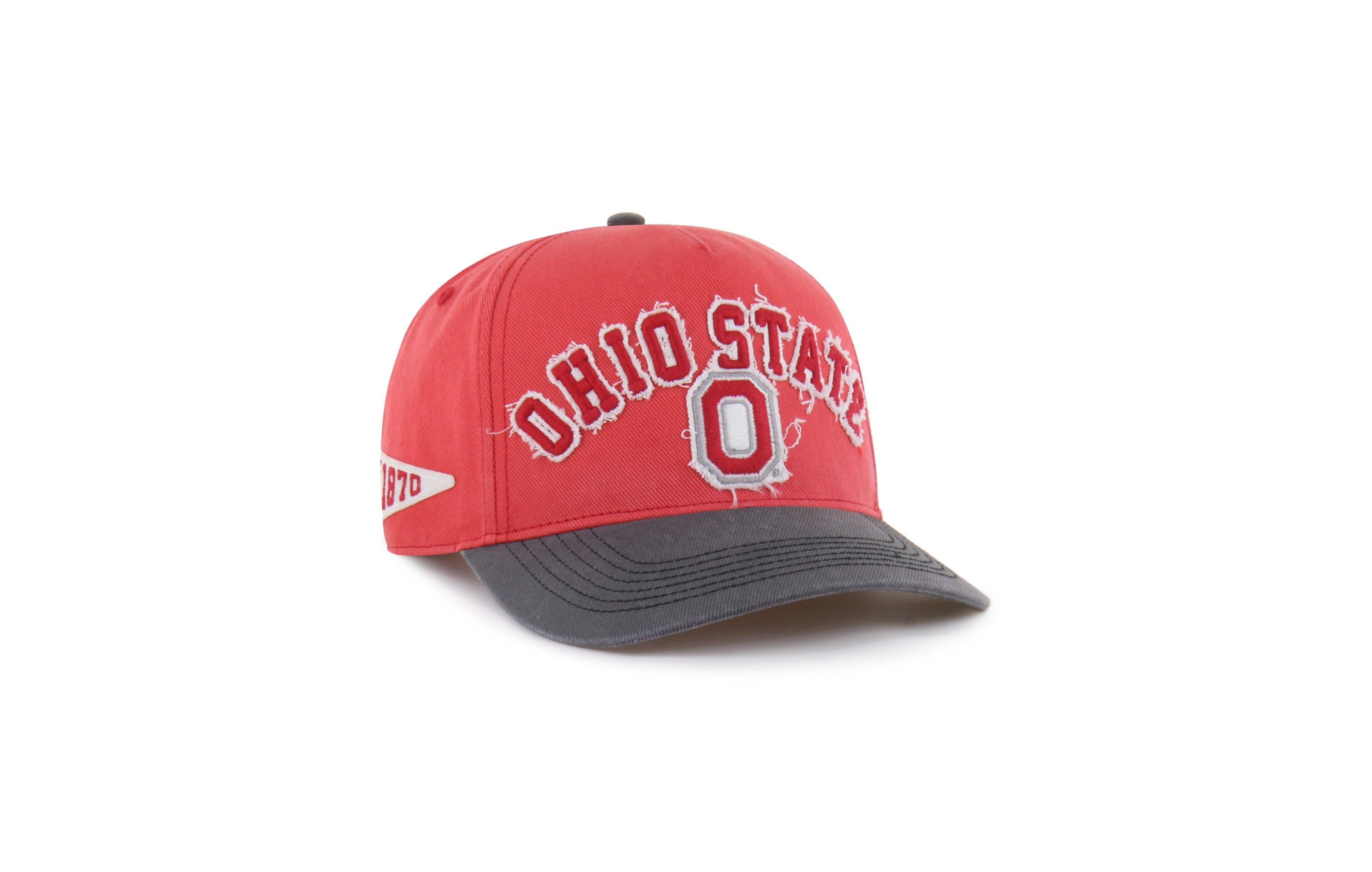 '47 Brand Men's and Women's Red/Black Ohio State Buckeyes Well-Worn Calderwood Hitch Adjustable Hat