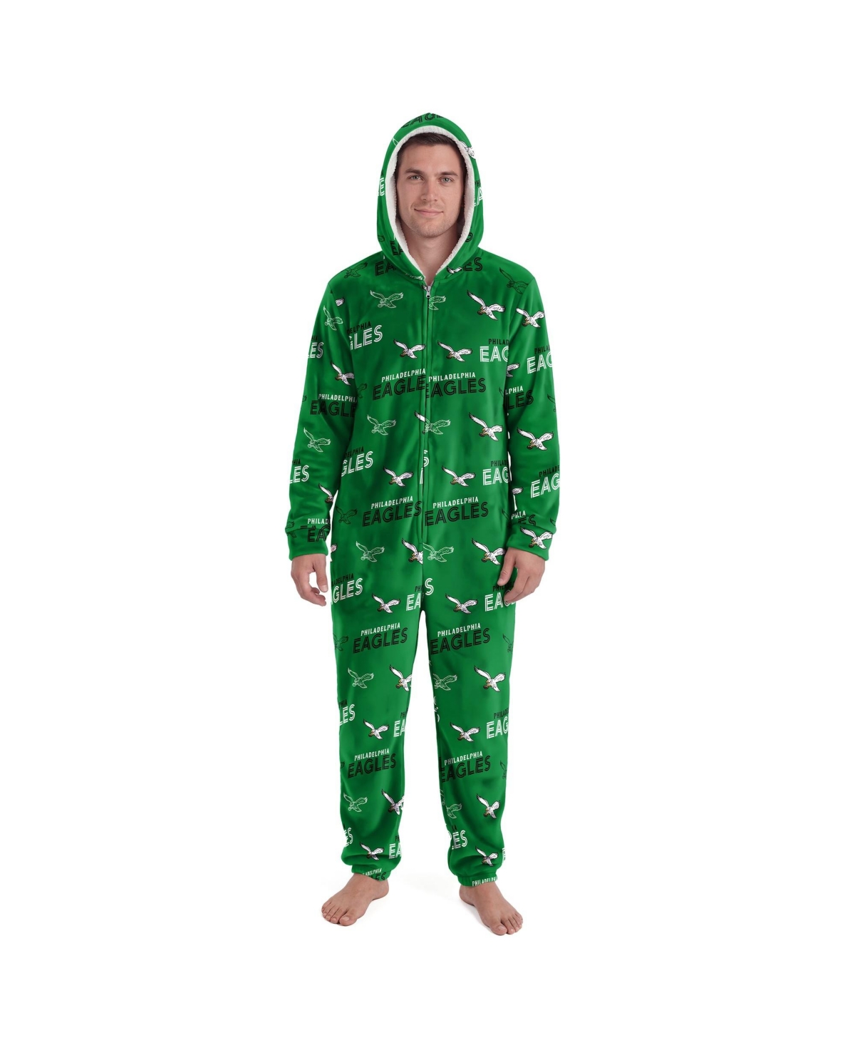 Concepts Sport Men's and Women's Kelly Green Philadelphia Eagles Sidekick Union Suit - Kelly Green