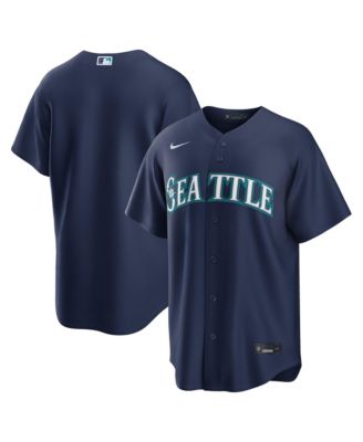 Men's Navy Seattle Mariners Road Replica Jersey