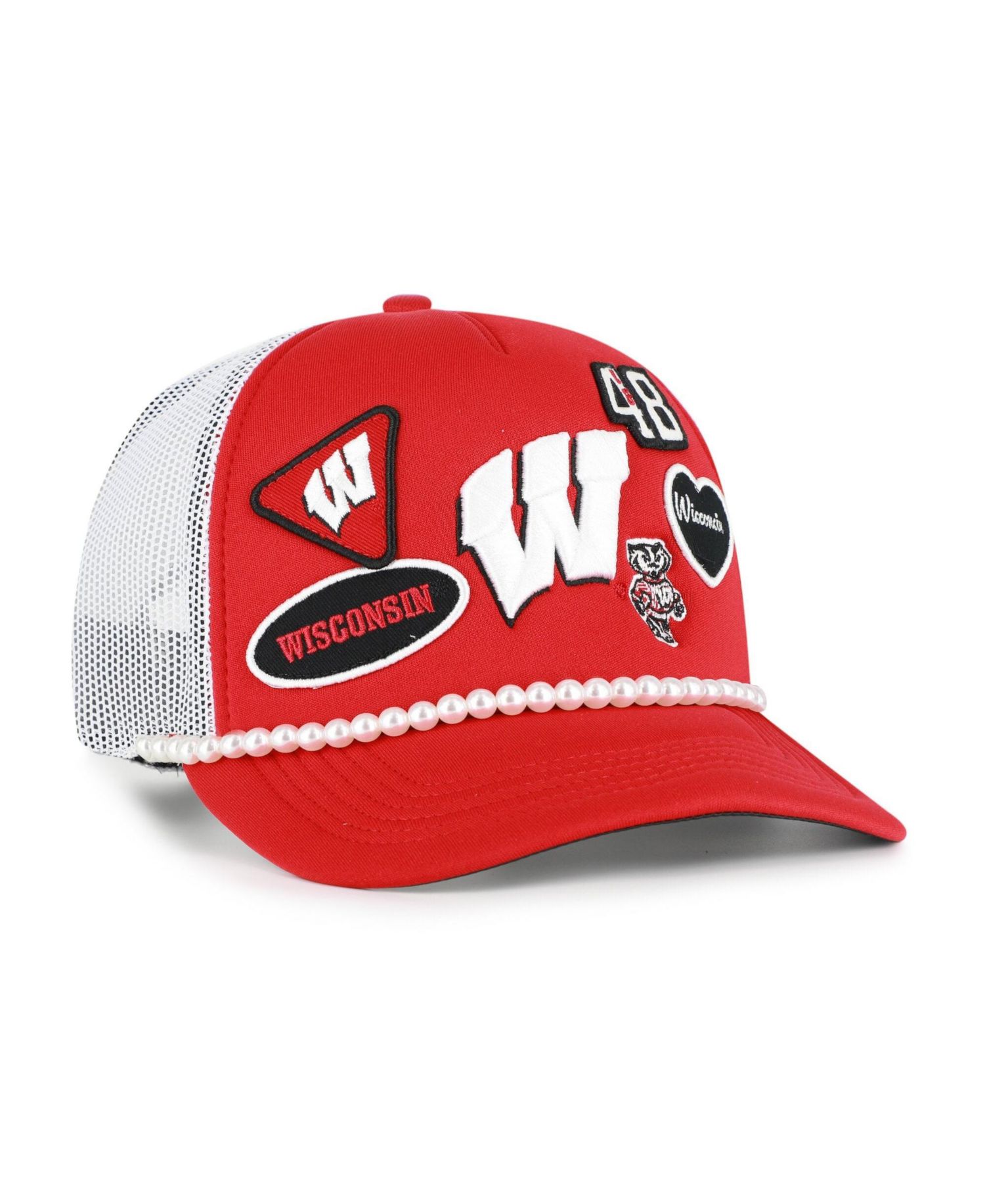 Men's '47 Red/White Wisconsin Badgers Rally On Hitch Adjustable Hat