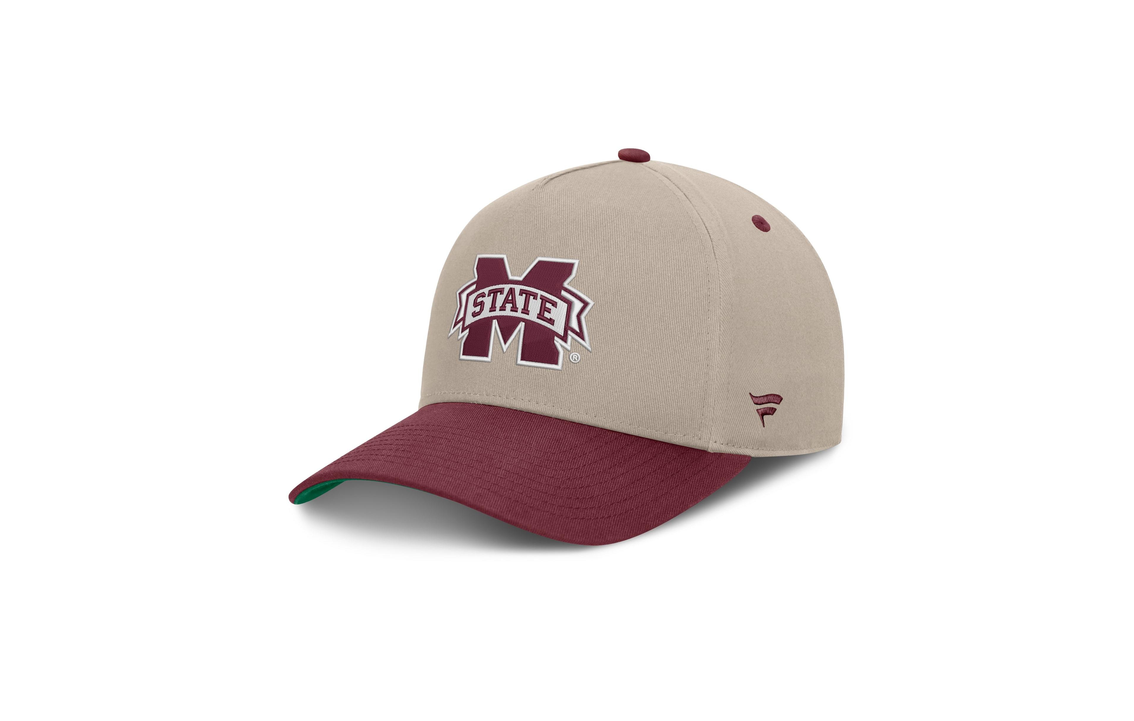 Fanatics Men's Stone/Maroon Mississippi State Bulldogs Veteran Two-Tone Adjustable Hat