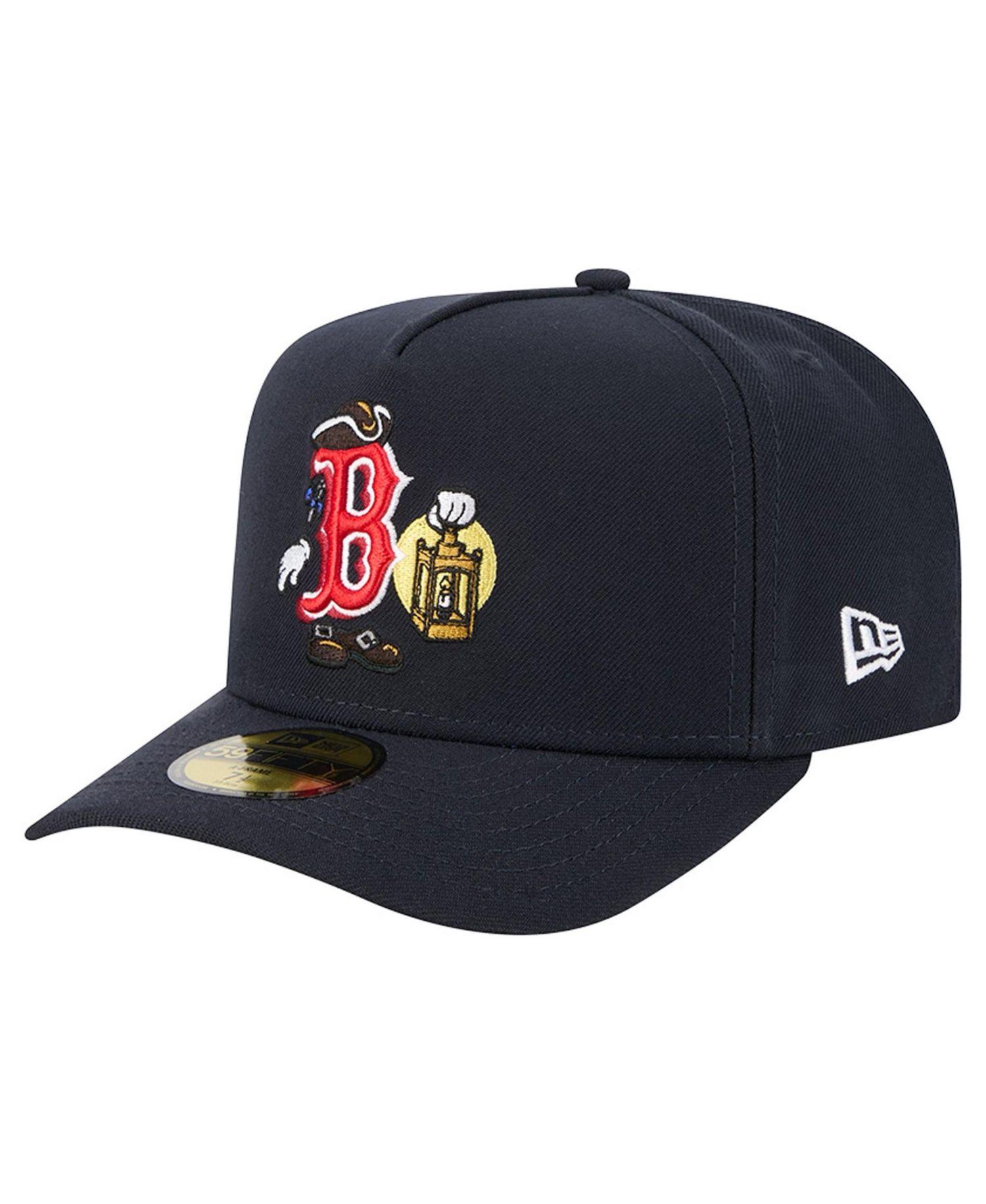 Men's Navy Boston Red Sox Cartoon A-Frame 59FIFTY Fitted Hat