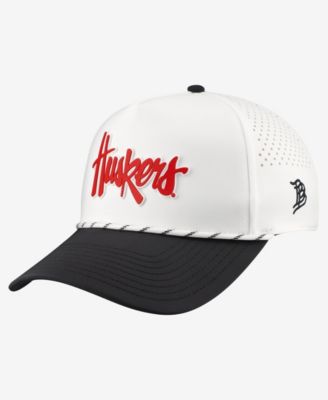 Men's  White/Black Nebraska Huskers Classic Adjustable Rope Hat