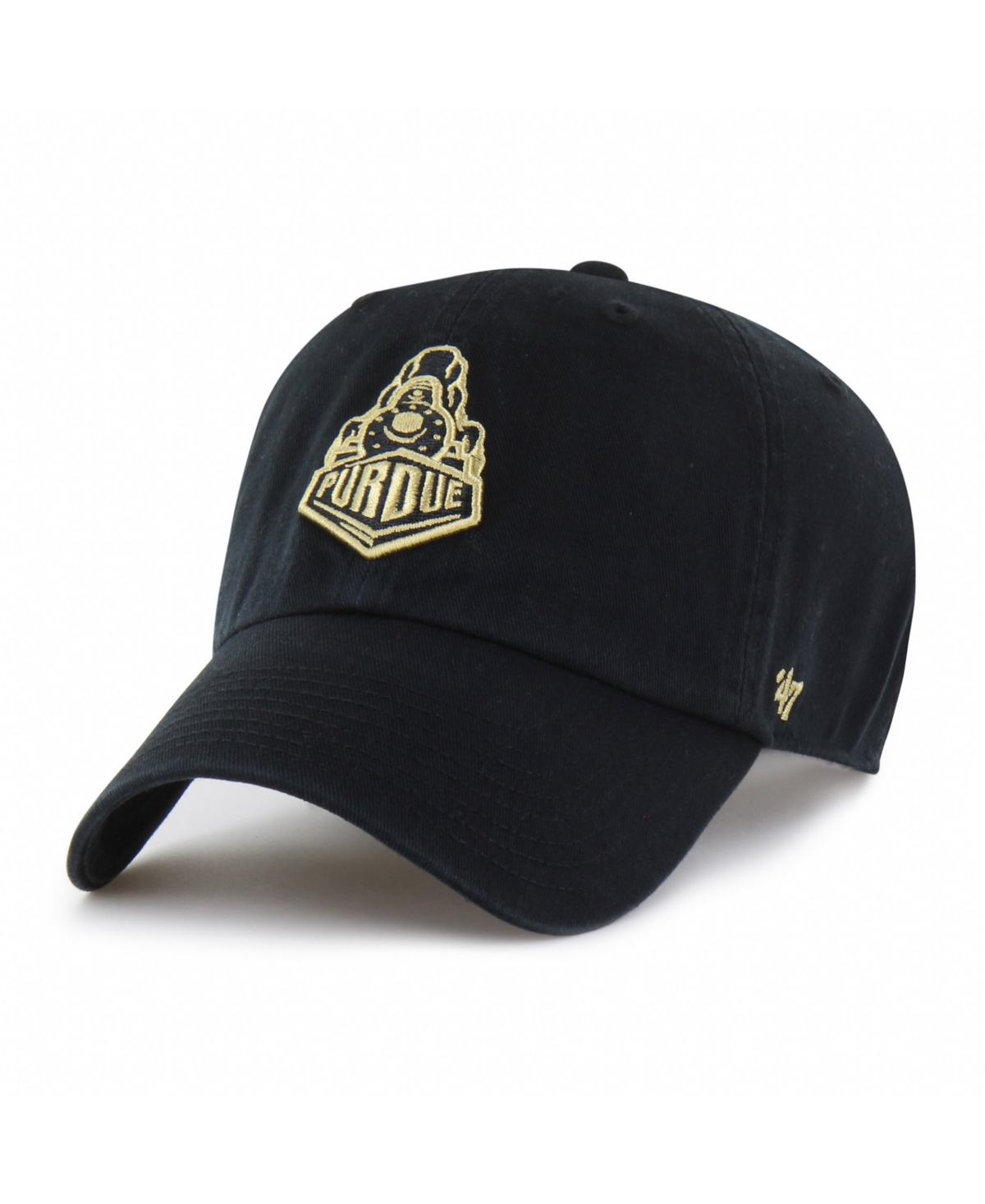 '47 Brand Men's and Women's Black Purdue Boilermakers Mascot Clean Up Adjustable Hat