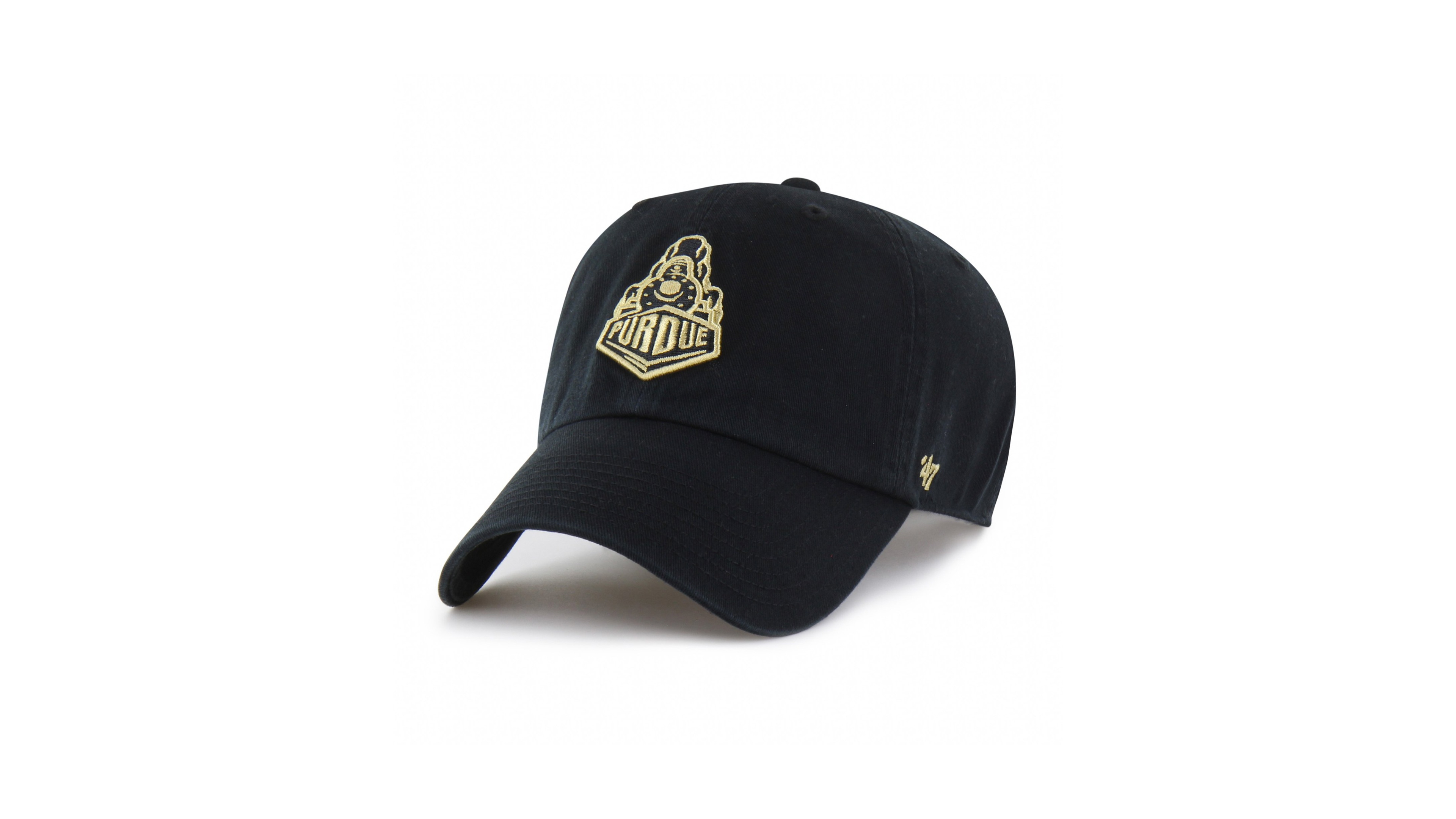 '47 Brand Men's and Women's Black Purdue Boilermakers Mascot Clean Up Adjustable Hat