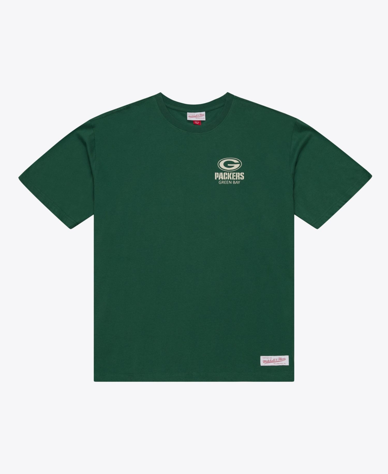 Men's Dark Green Green Bay Packers Core Essentials Micro Logo T-Shirt