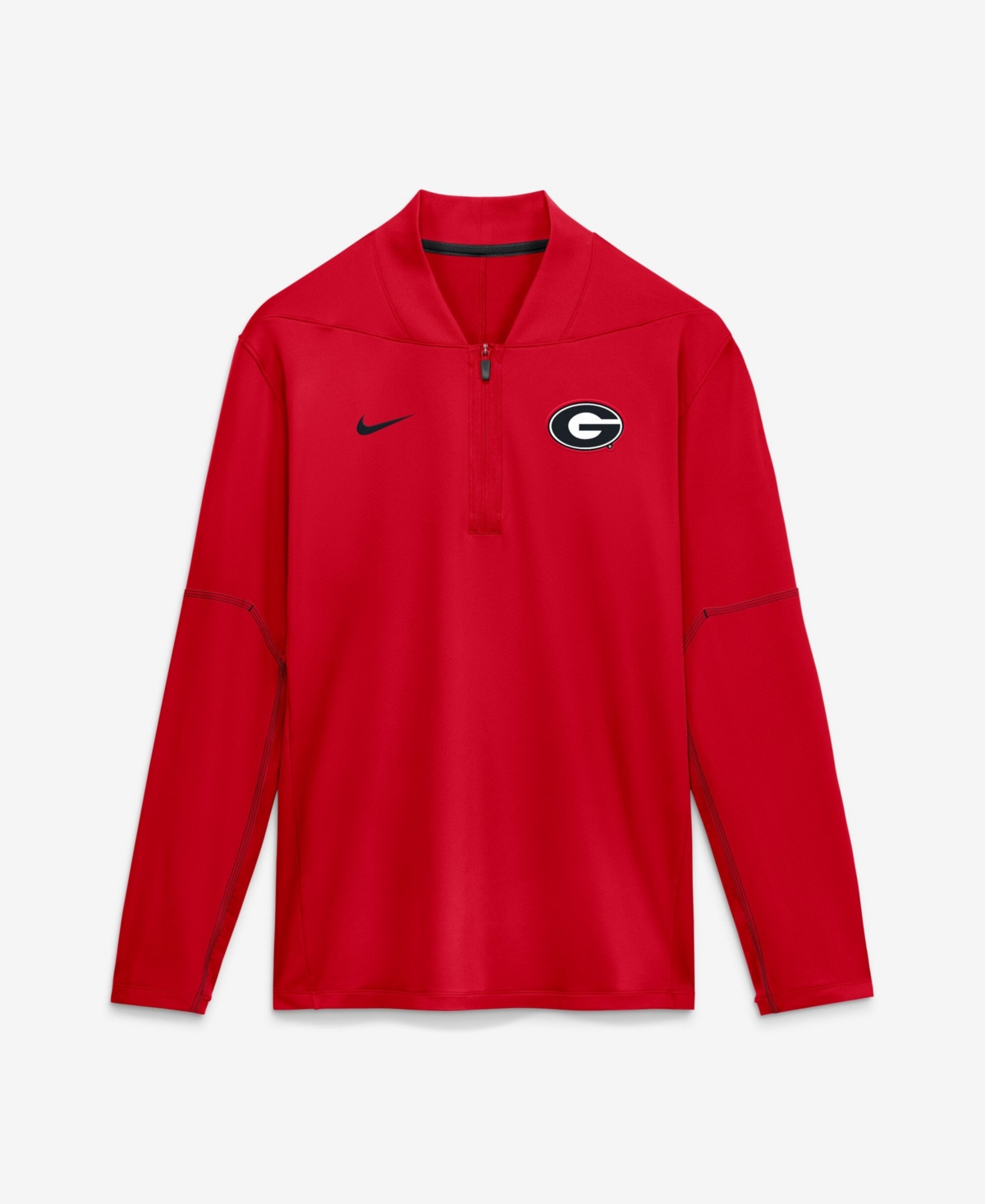 Nike Men's Red Georgia Bulldogs 2026 Sideline Midweight Half-Zip Dri-fit Pullover