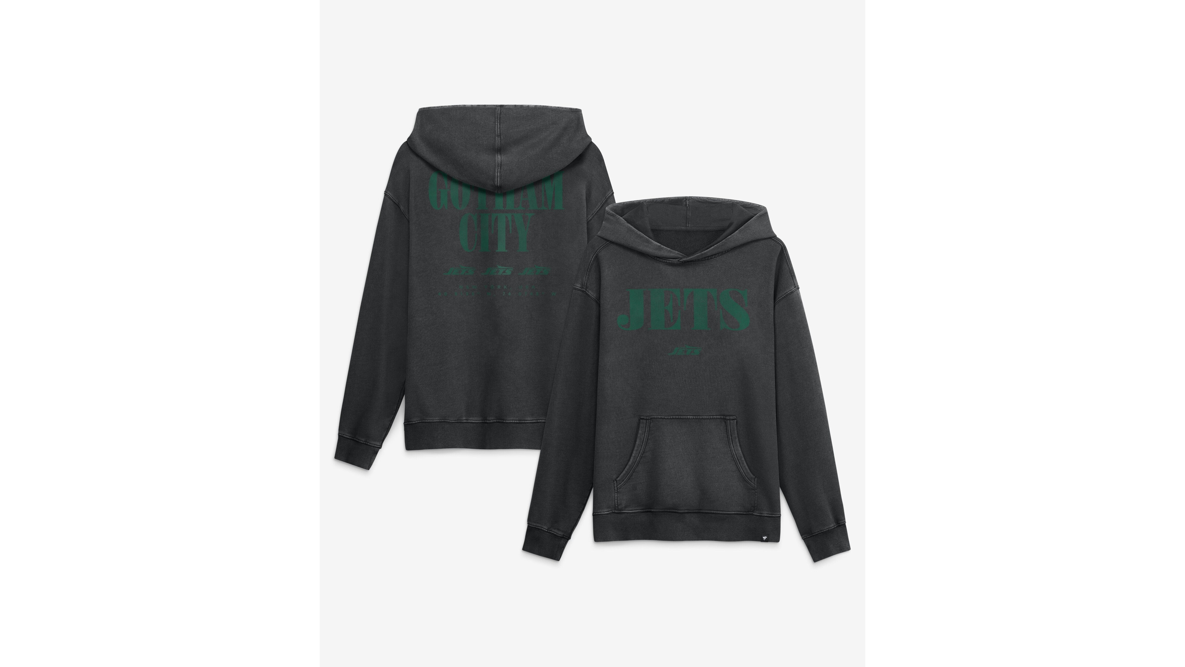 Fanatics Men's Black New York Jets Relaxed Intense Rivalry French Terry Hoodie