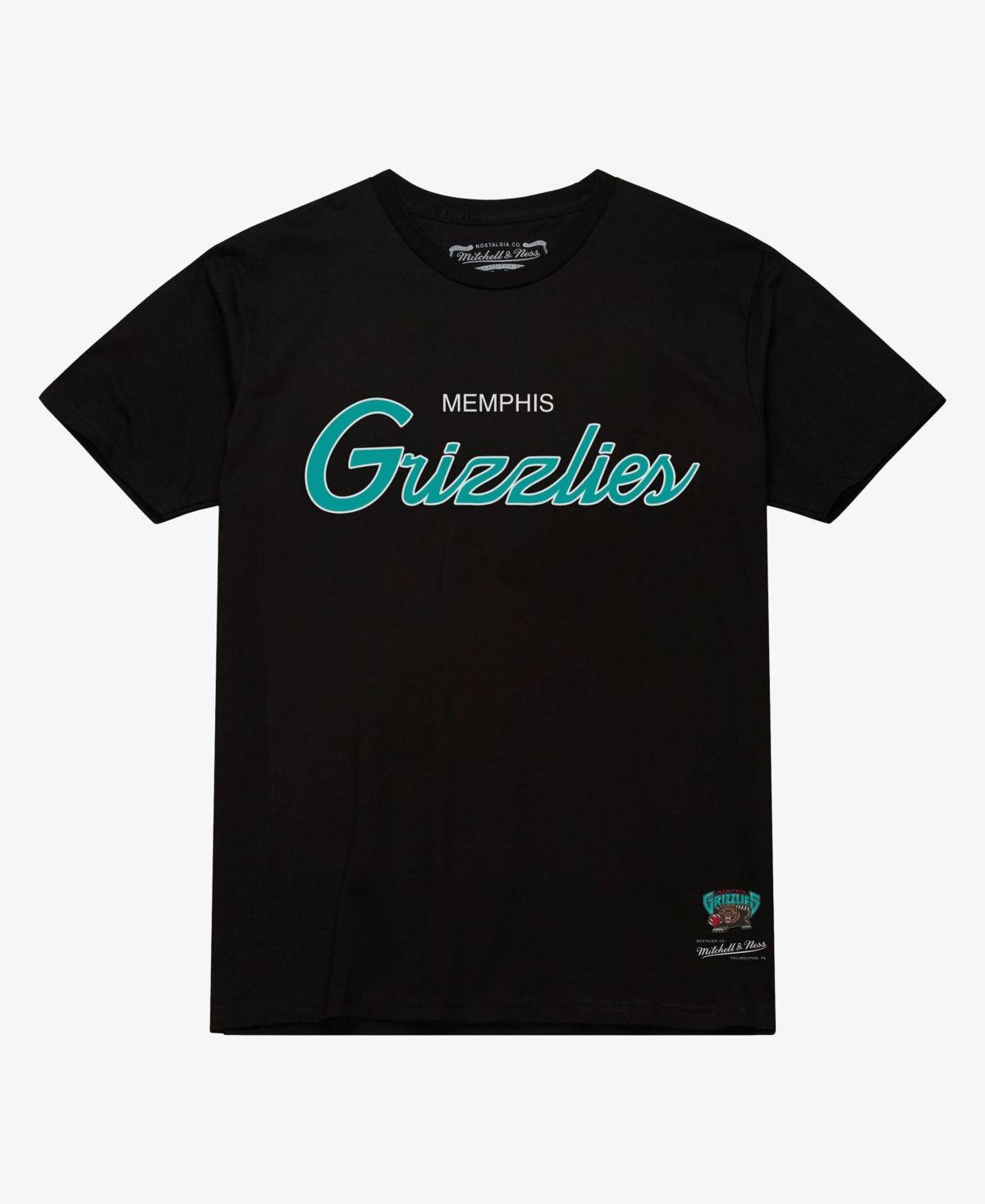 Mitchell & Ness Men's Black Memphis Grizzlies Vintage Wordmark T-Shirt