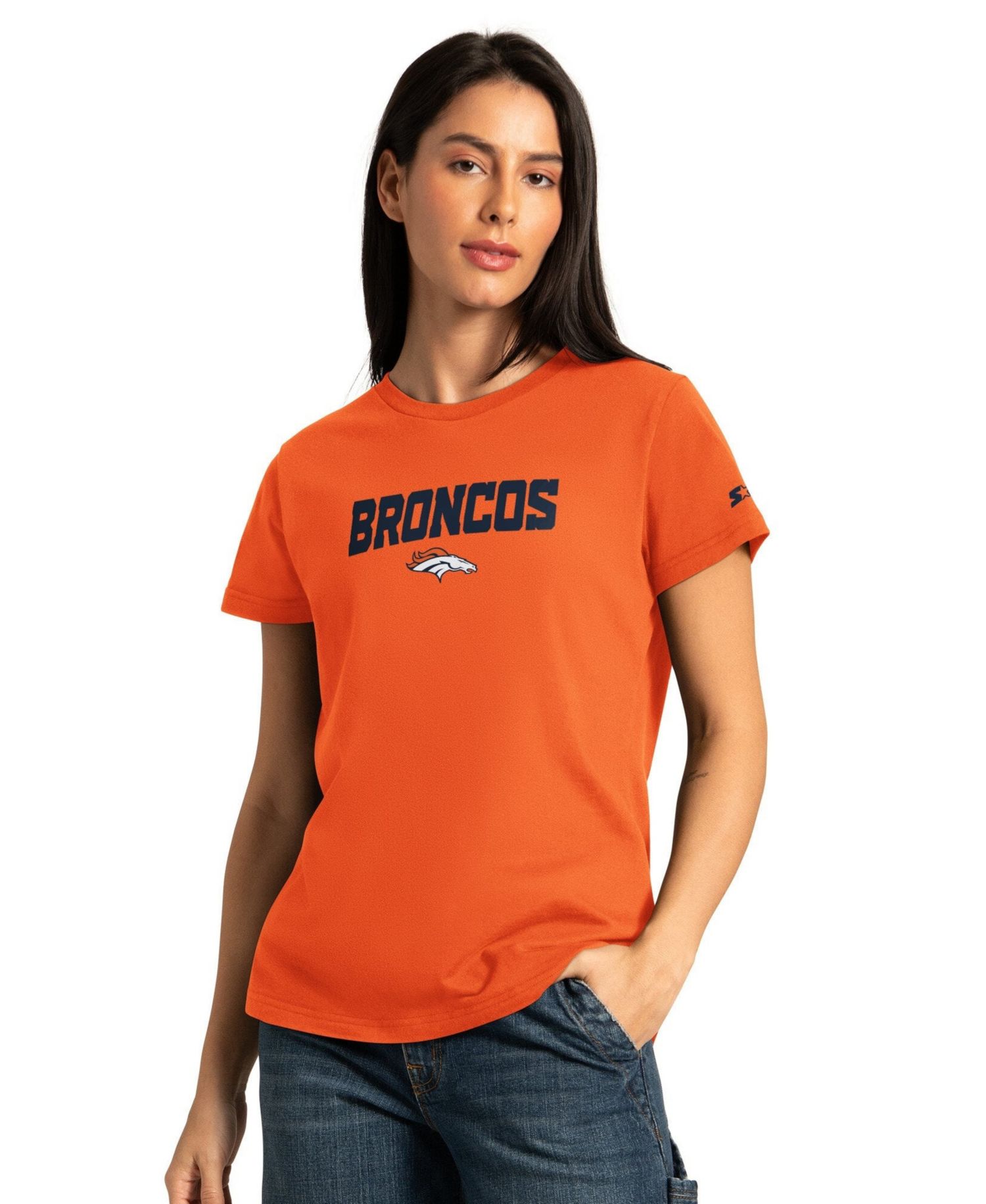 Women's Orange/Ash Denver Broncos Short Sleeve & Long Sleeve T-Shirt Combo Pack
