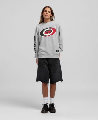 Women's Heather Gray Carolina Hurricanes Core 3-Hit Oversized Sweatshirt