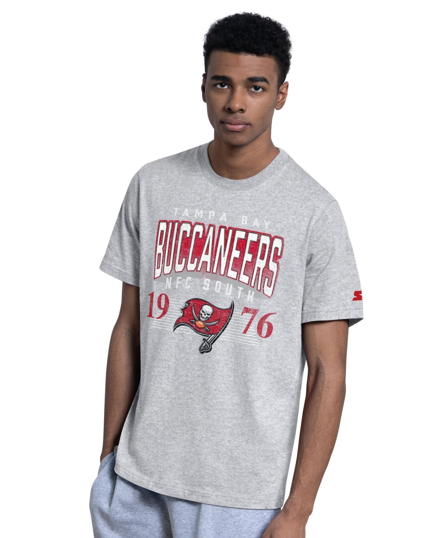 Men's Red/Heather Gray Tampa Bay Buccaneers Two-Pack Logo T-Shirt Set