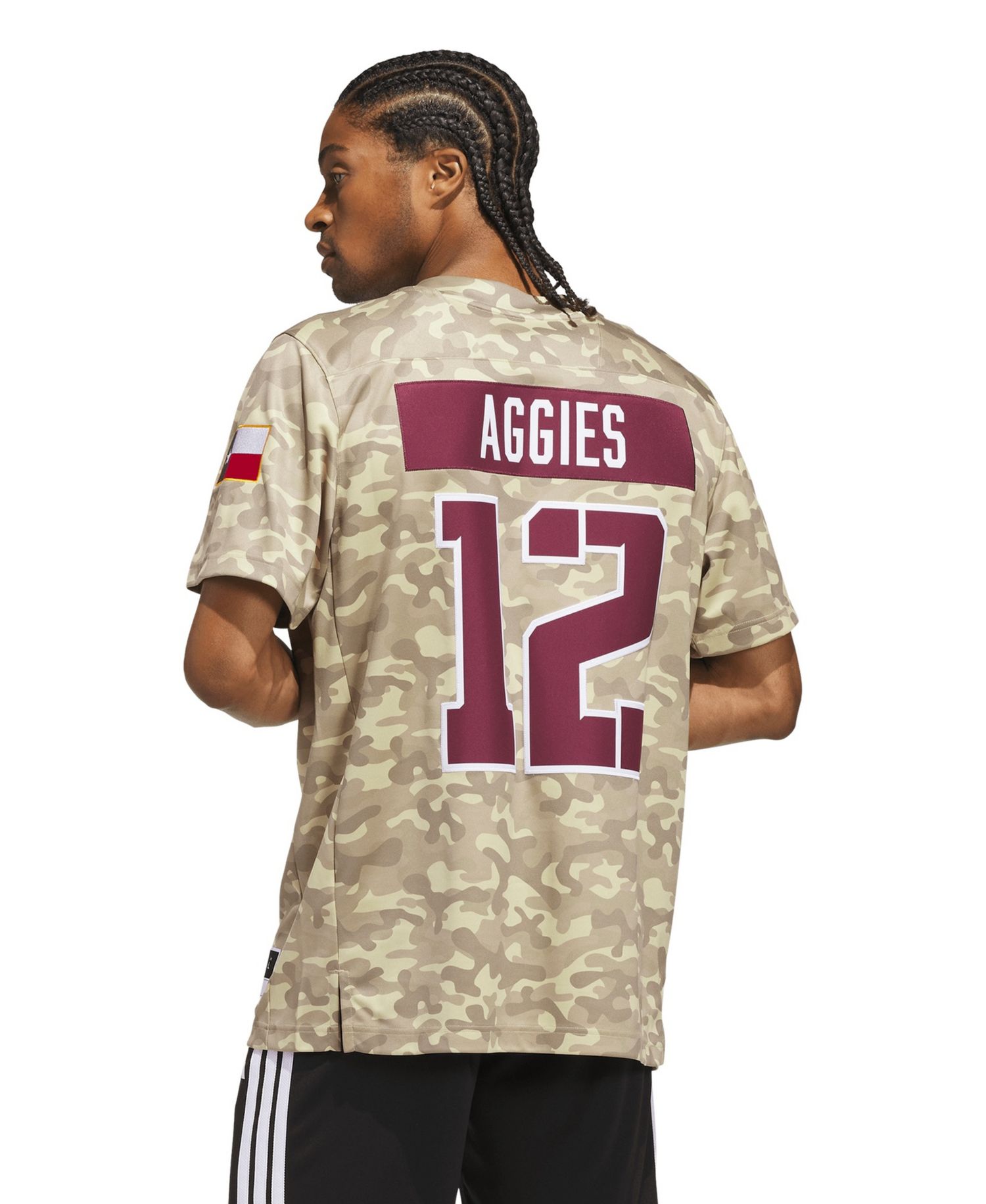 Men's #12 Beige Texas A&M Aggies Honor & Support Premier Strategy Jersey