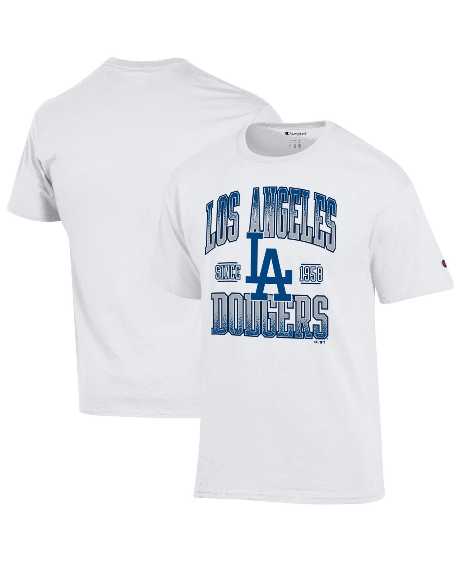 Men's White Los Angeles Dodgers Team Name T-Shirt