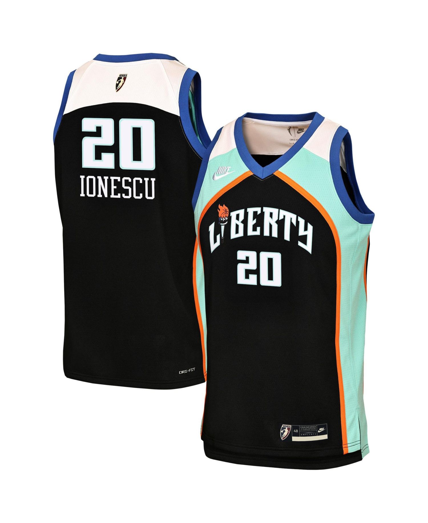 Big Boys and Girls Nike Sabrina Ionescu Black New York Liberty Victory Swingman Jersey - Court Origins