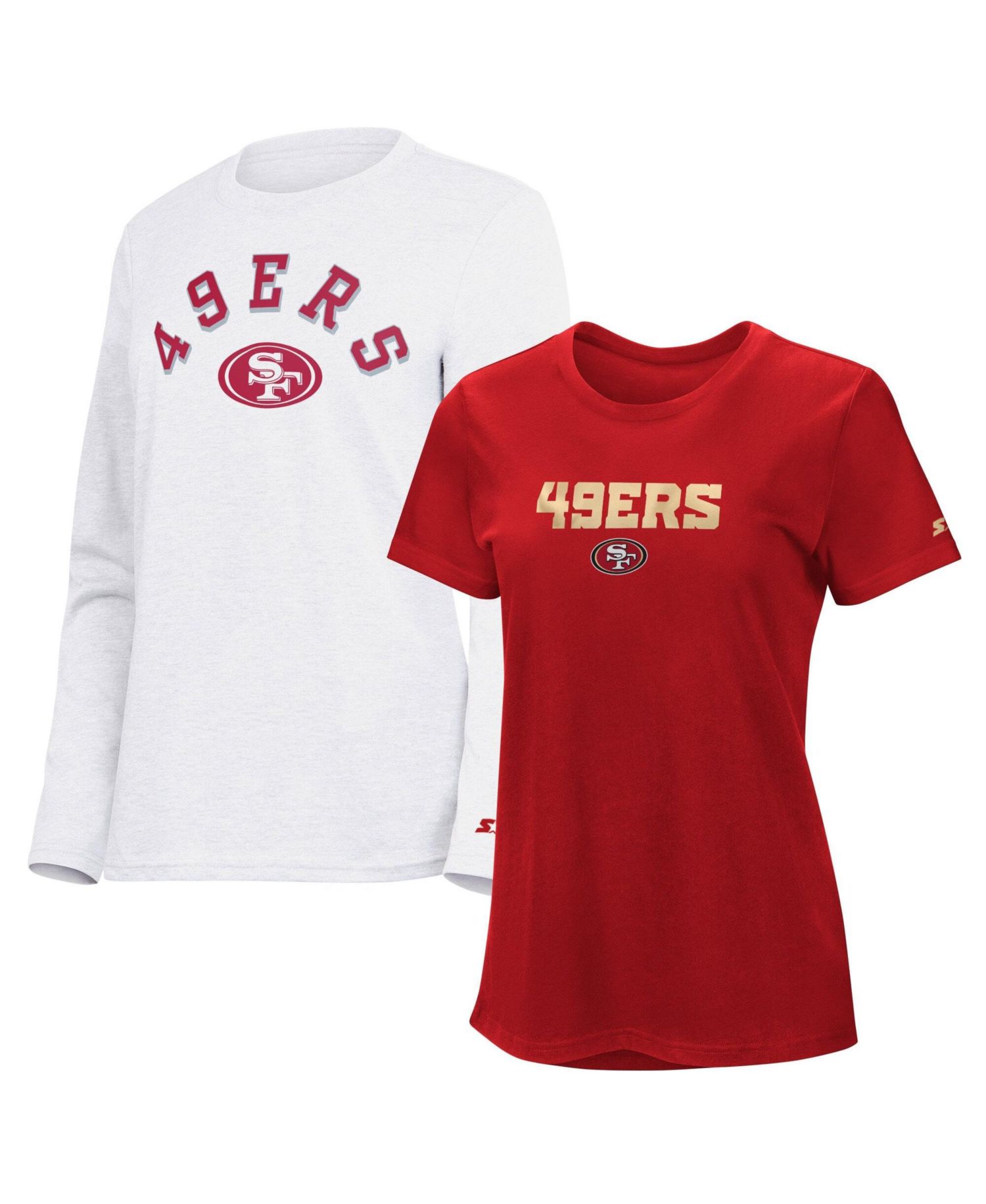 Women's Green/Ash Green Bay Packers Short Sleeve & Long Sleeve T-Shirt Combo Pack