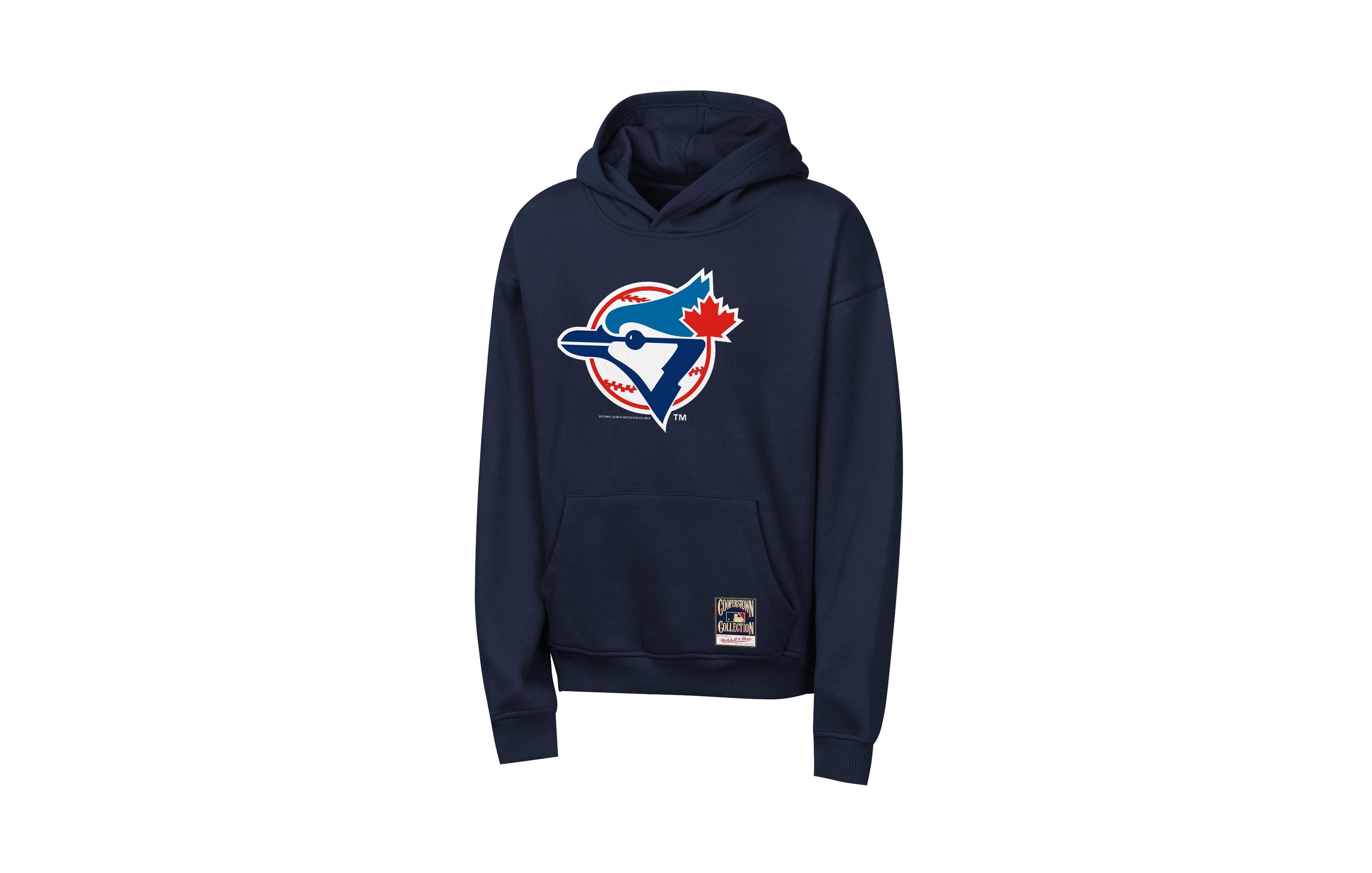 Mitchell & Ness Big Boys and Girls Navy Toronto Blue Jays Retro Logo Hoodie
