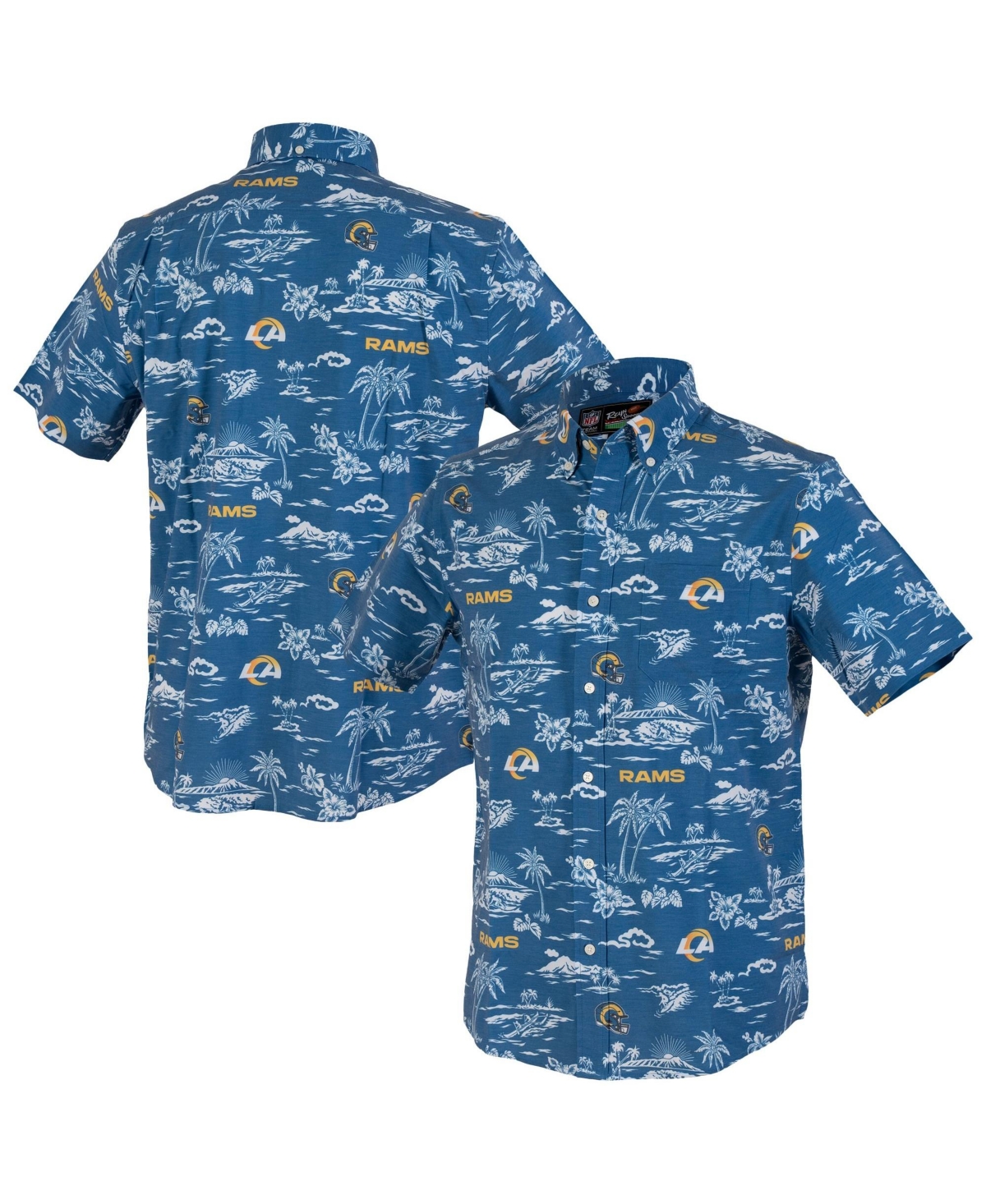Reyn Spooner Men's Royal Los Angeles Rams Kekai Performance Button-down Top In Blue