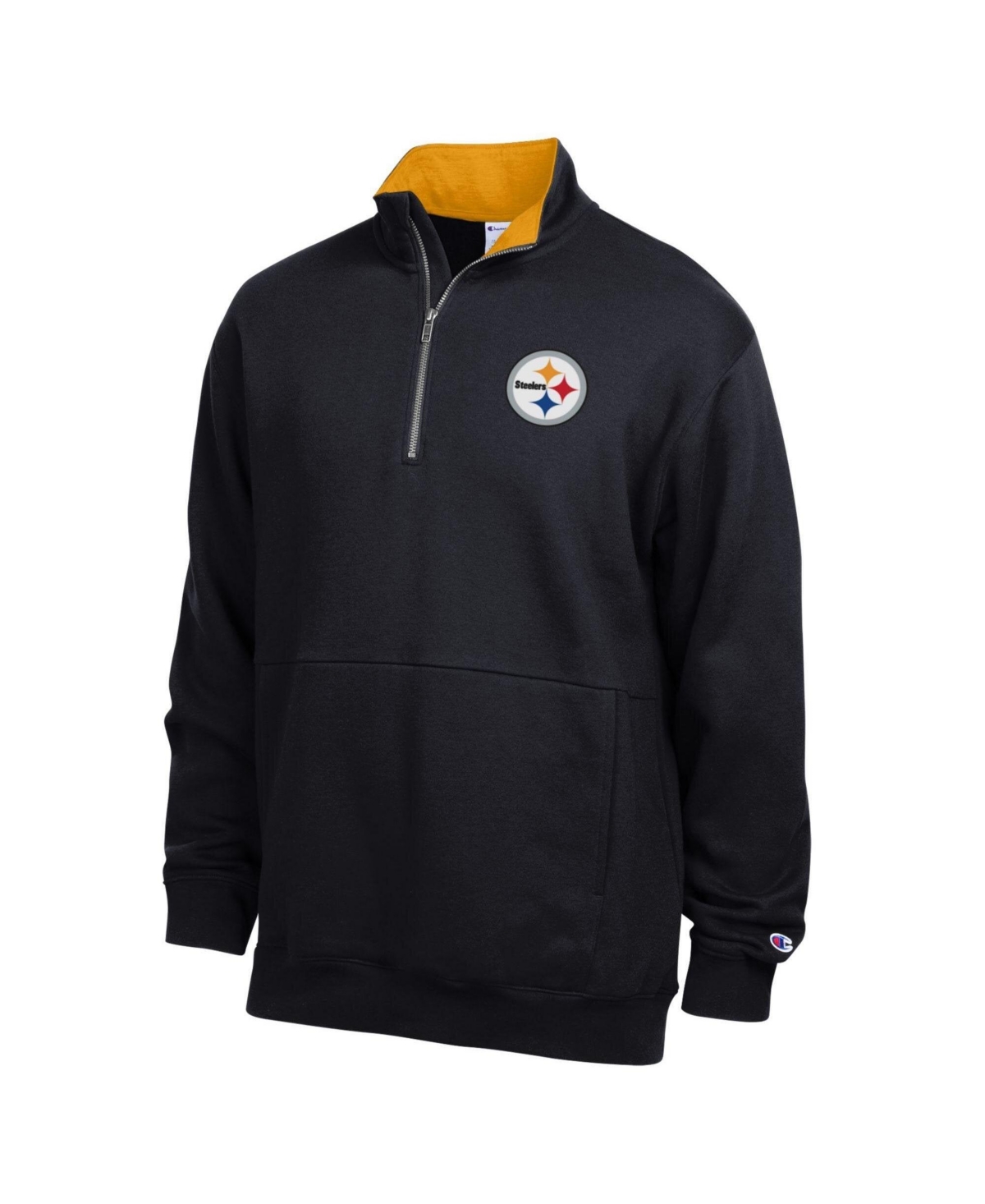 Champion Men's Black/Gold Pittsburgh Steelers Fleece Quarter-Zip Pullover
