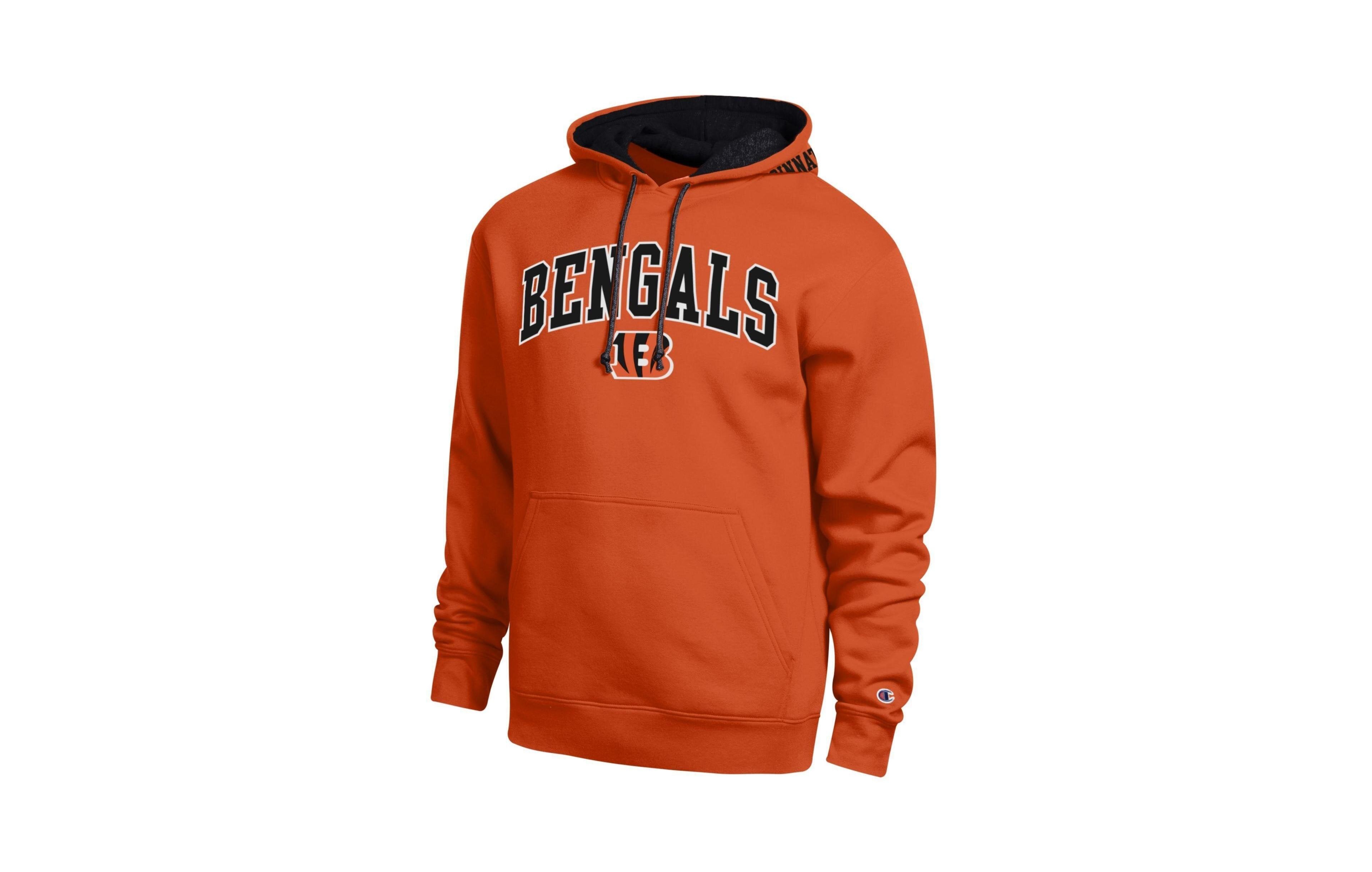 Champion Men's Orange/Black Cincinnati Bengals Contrast Hoodie